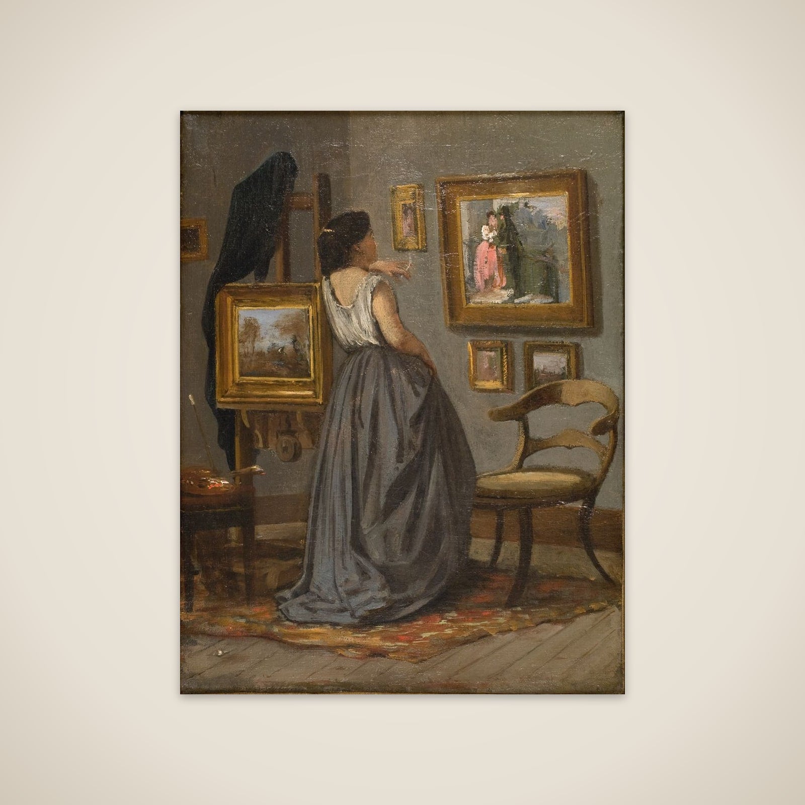 En dame i atelieret unframed print