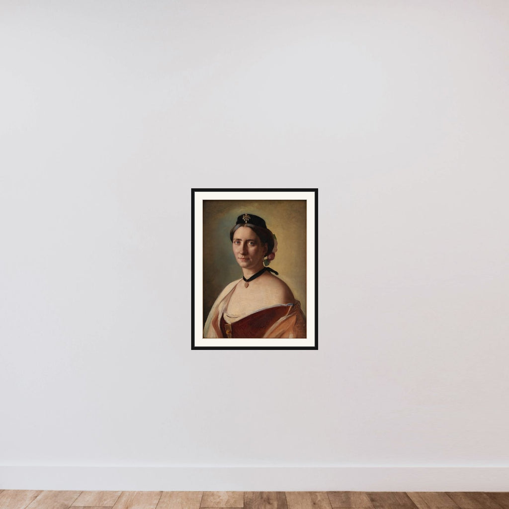 Kunstnerens hustru, fru Alma Bloch, f. Trepka framed — shown to scale