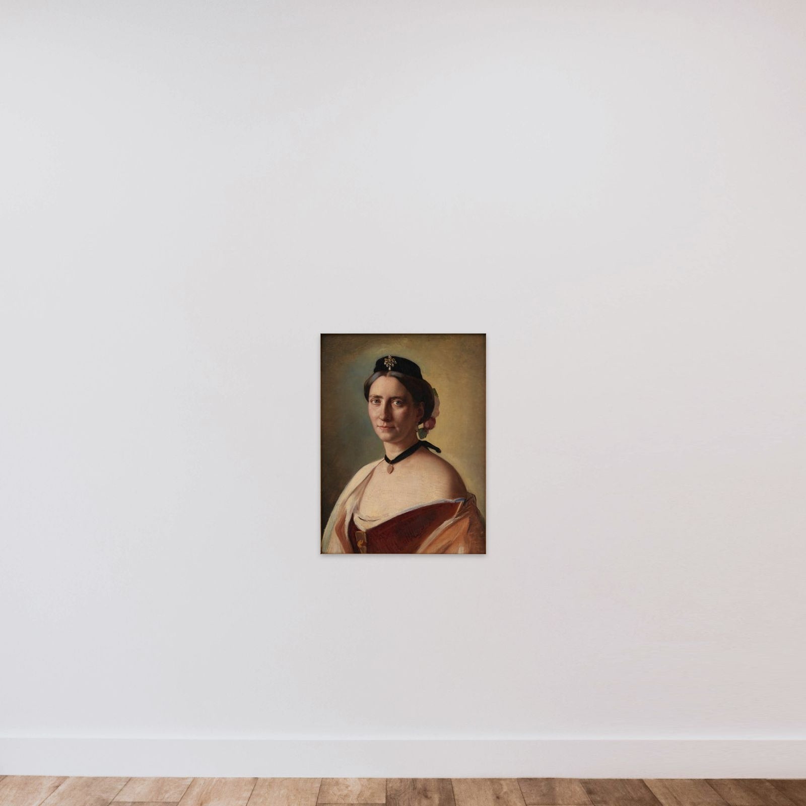 Kunstnerens hustru, fru Alma Bloch, f. Trepka unframed — shown to scale
