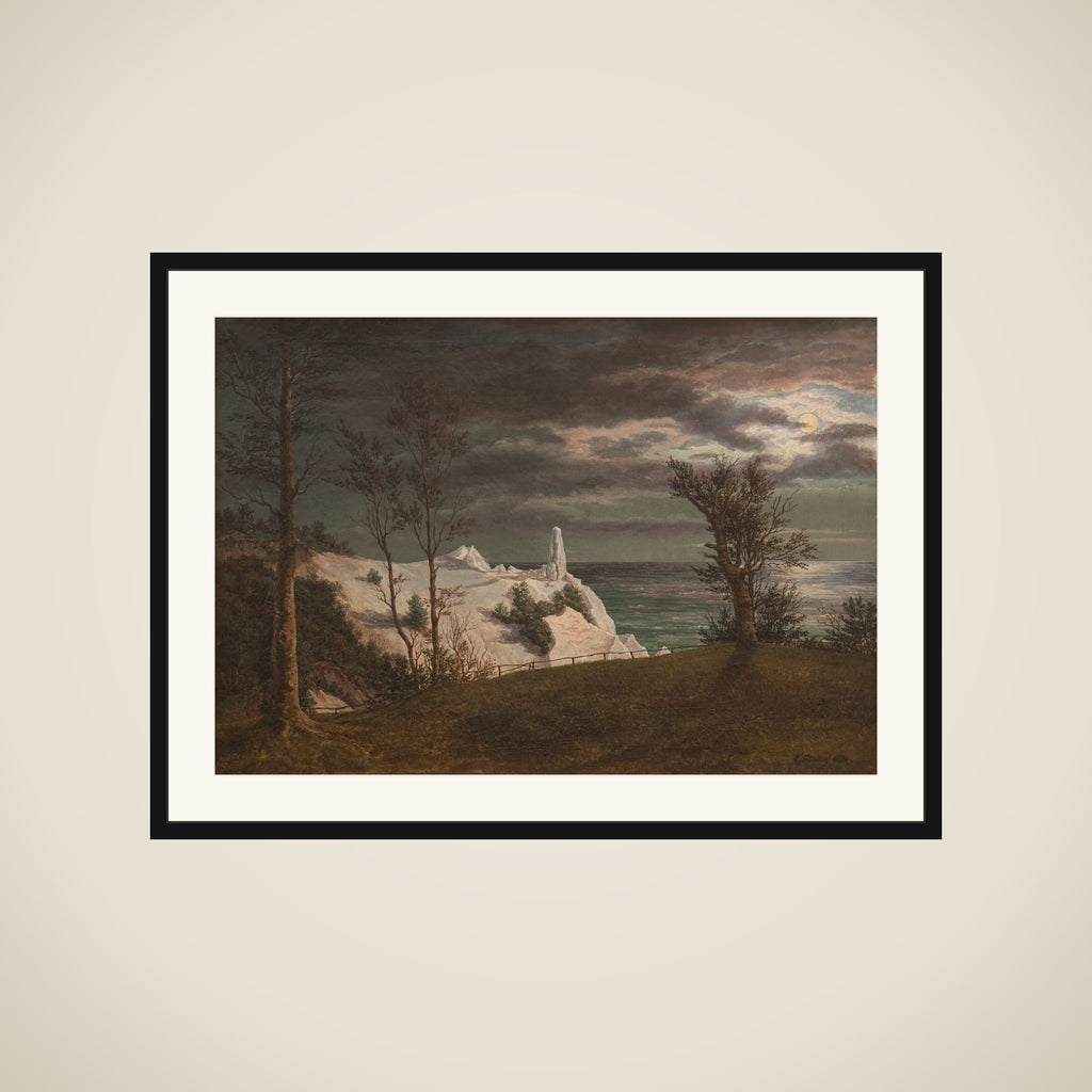 Sommerspiret på Møns Klint. Måneskin framed