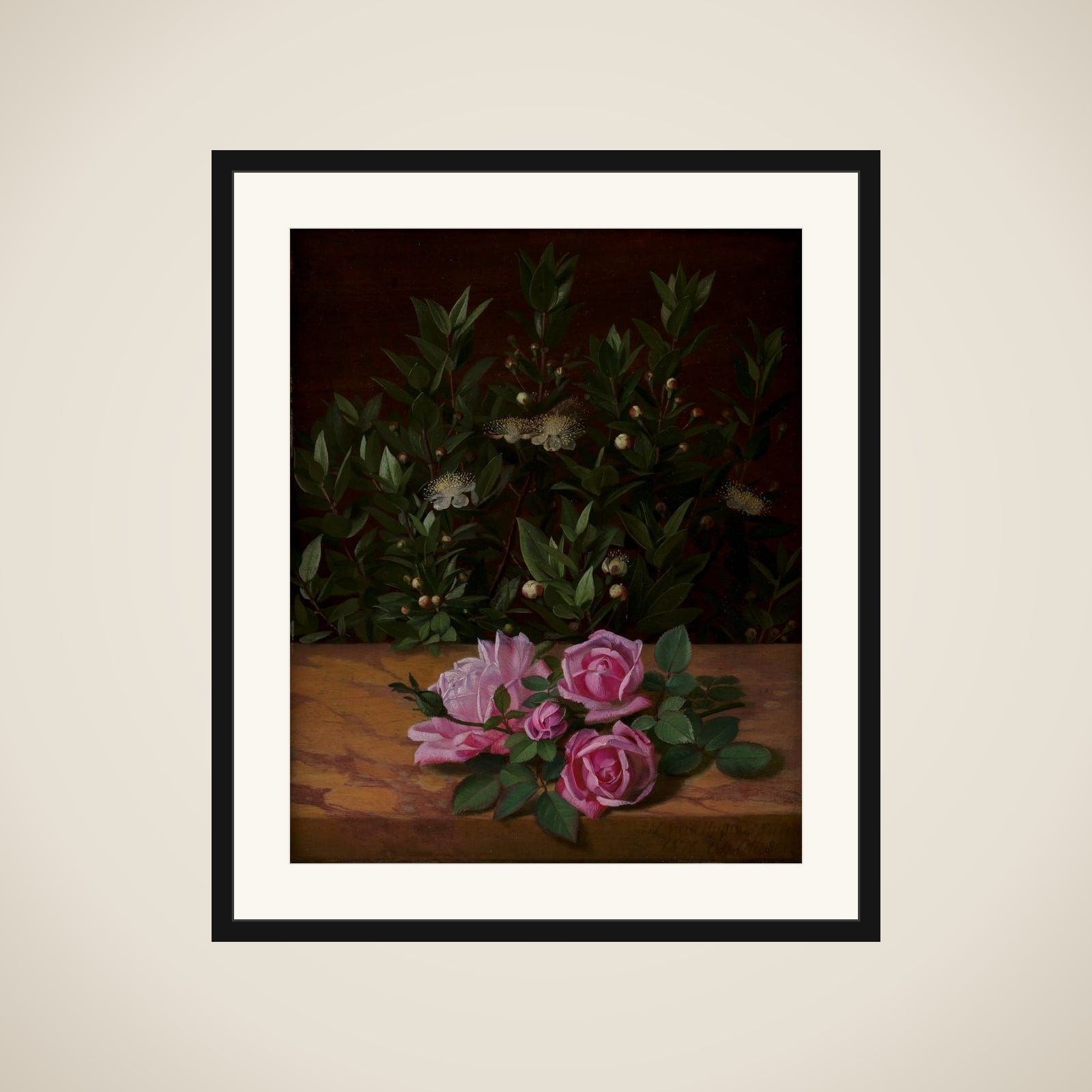 Roser og myrter framed