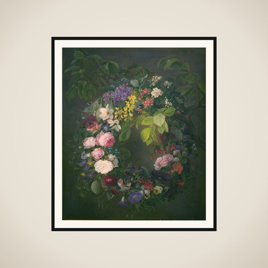 En blomsterkrans framed