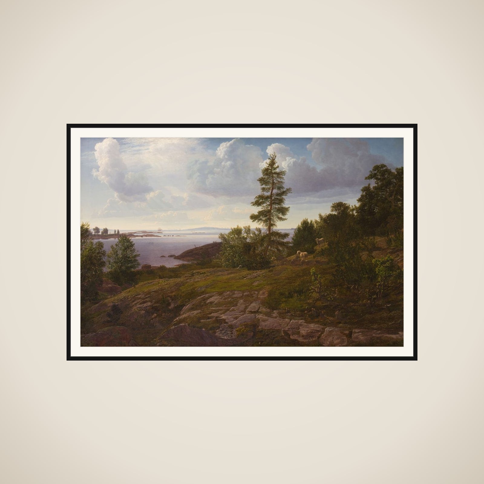 Udsigt over skærgården ved Elleholm i Blekinge framed