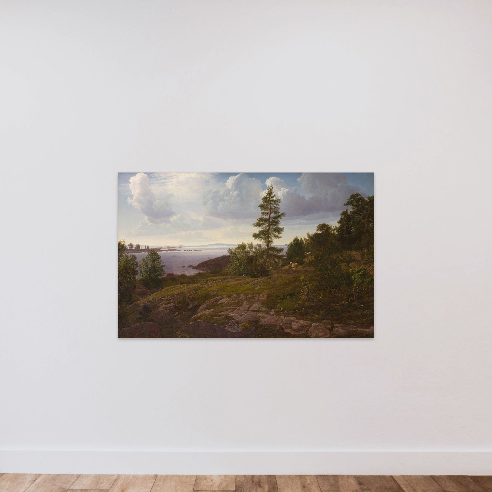 Udsigt over skærgården ved Elleholm i Blekinge unframed — shown to scale