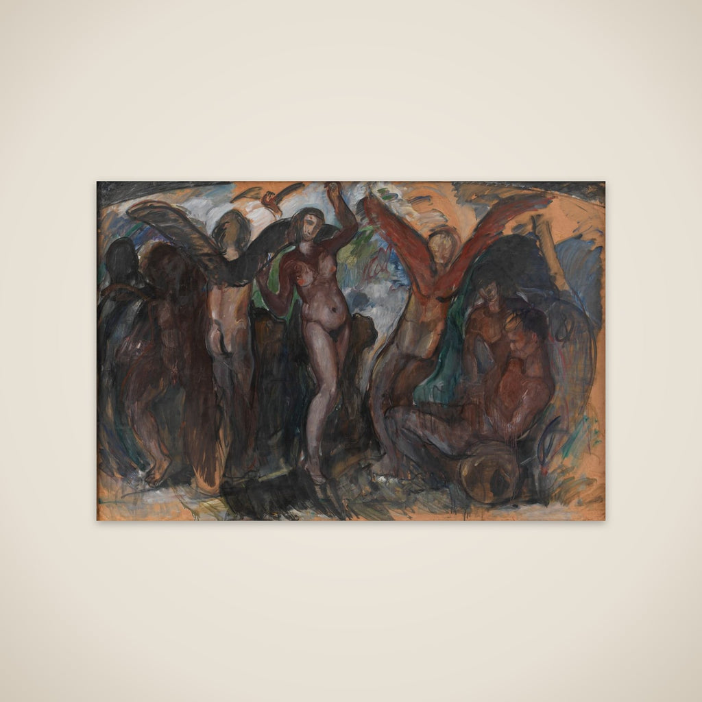 Figurkomposition med bakkanter unframed print