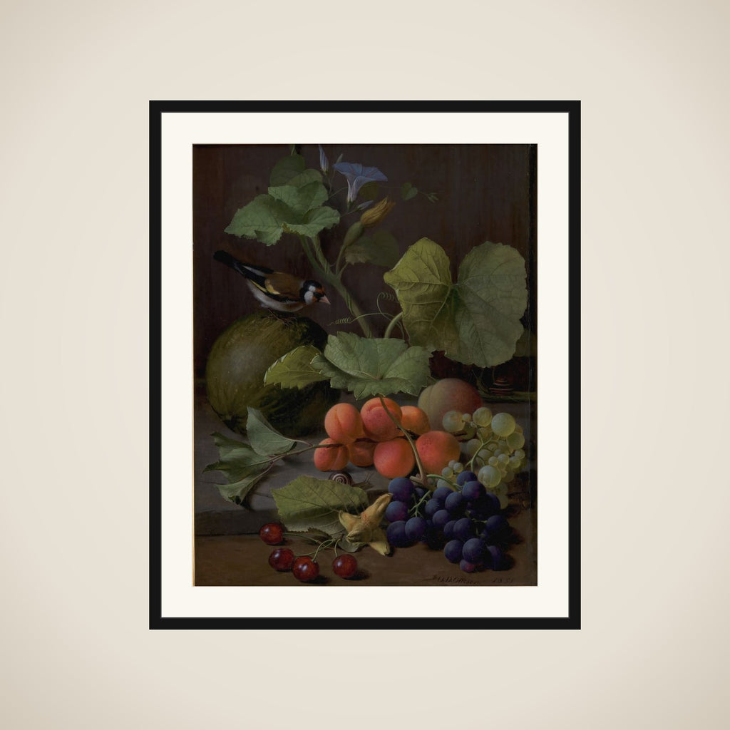 Frugtstykke med en stillids framed