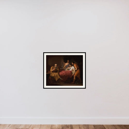 Alexander den Store på sygelejet framed — shown to scale