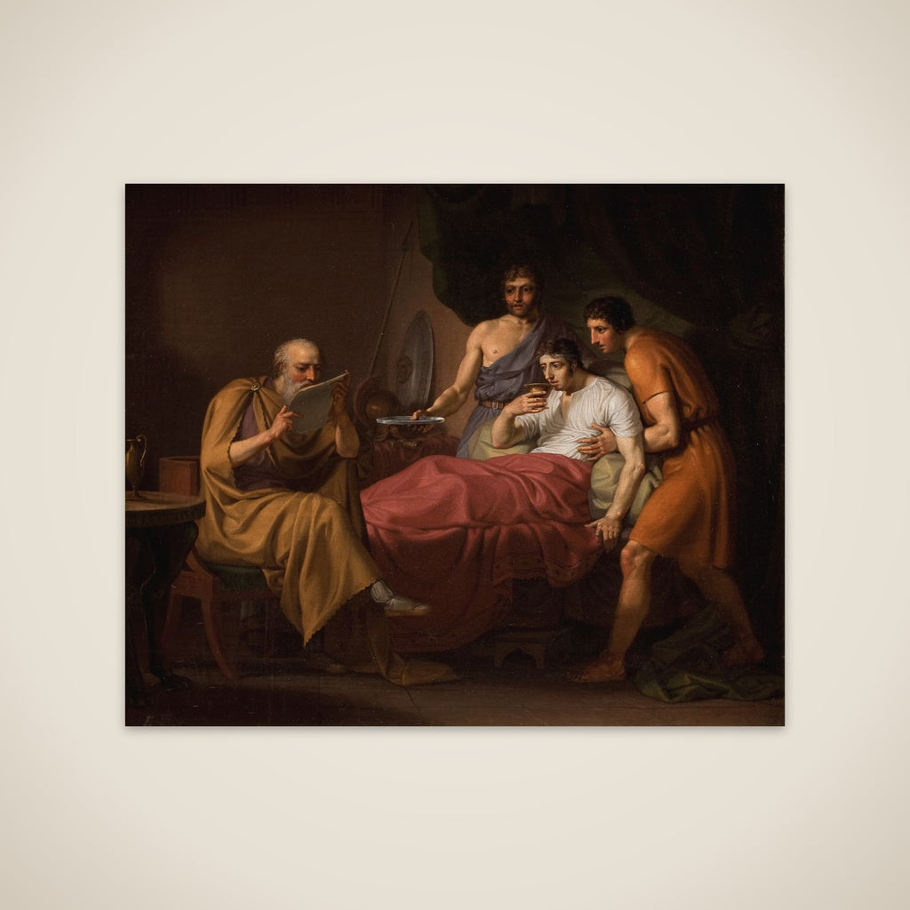 Alexander den Store på sygelejet unframed print