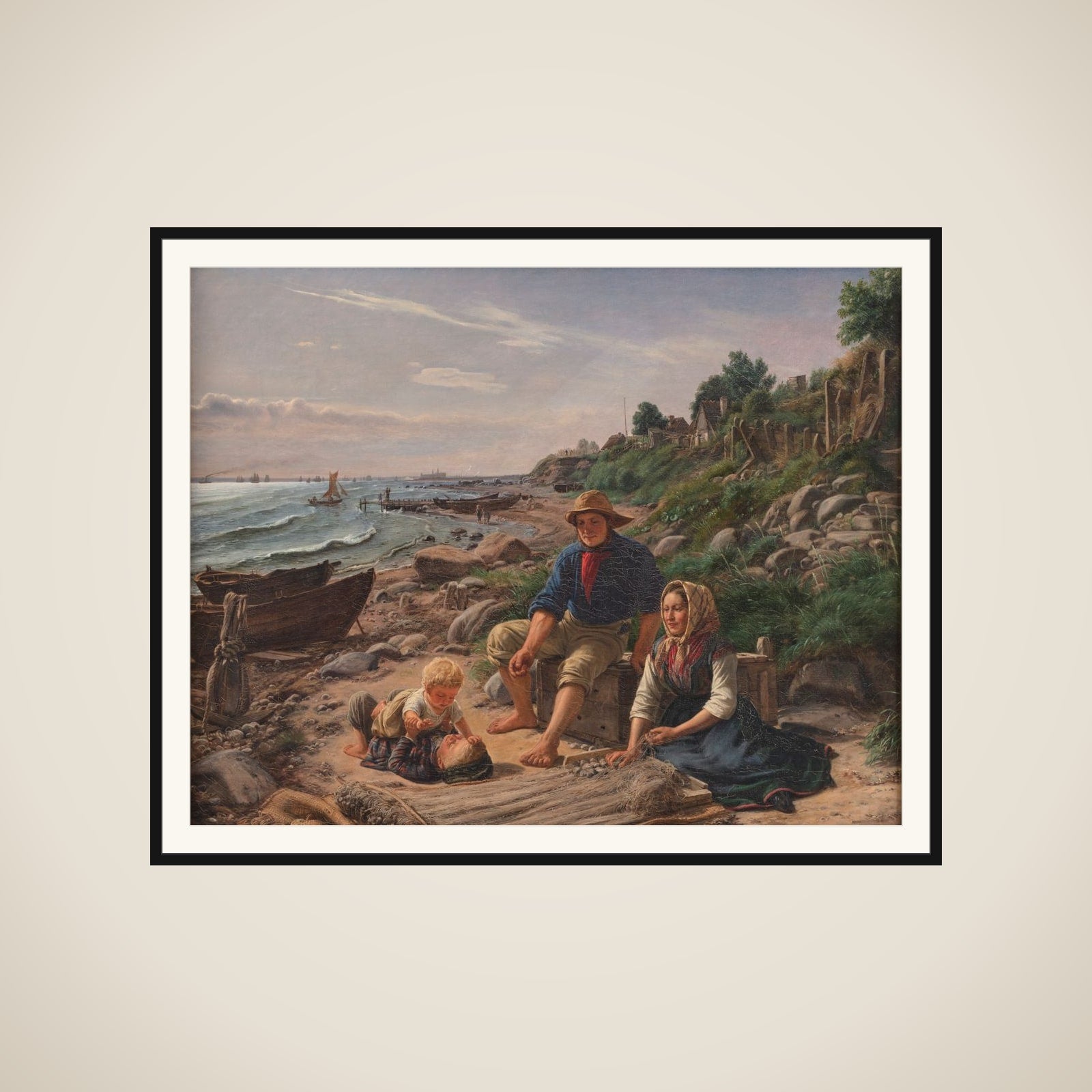 Familieliv i et lille fiskerleje nord for Helsingør framed