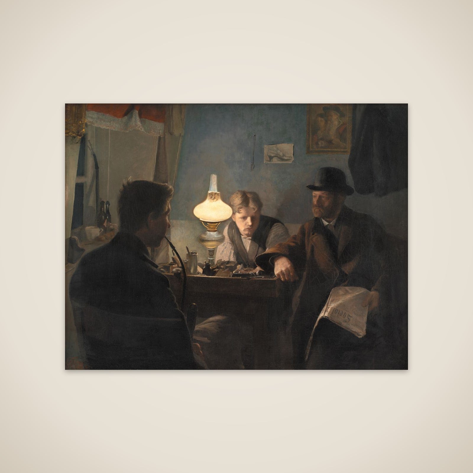 Et besøg i et skomagerværksted unframed print