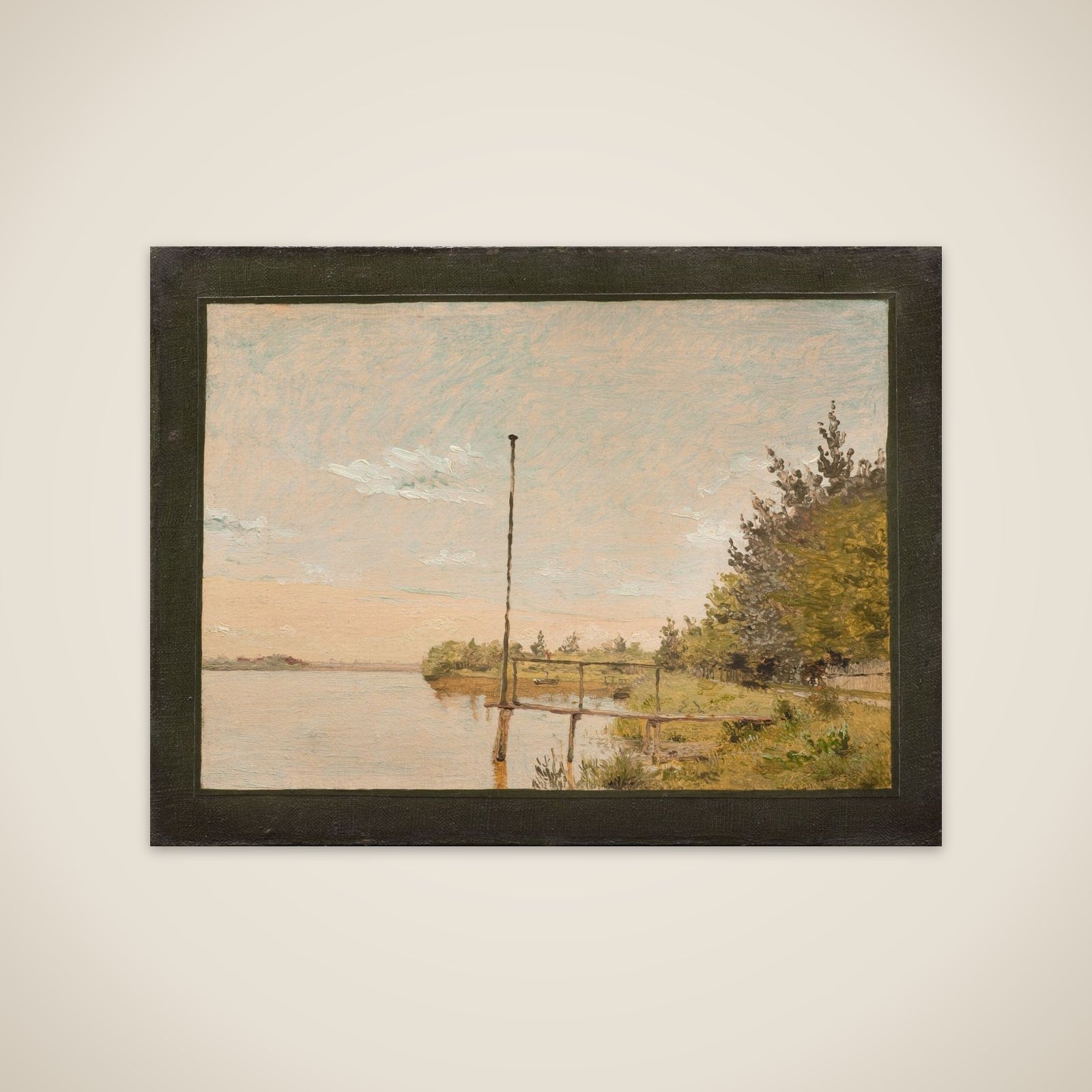 Udsigt fra Dosseringen ved Sortedamssøen mod Nørrebro. Studie unframed print