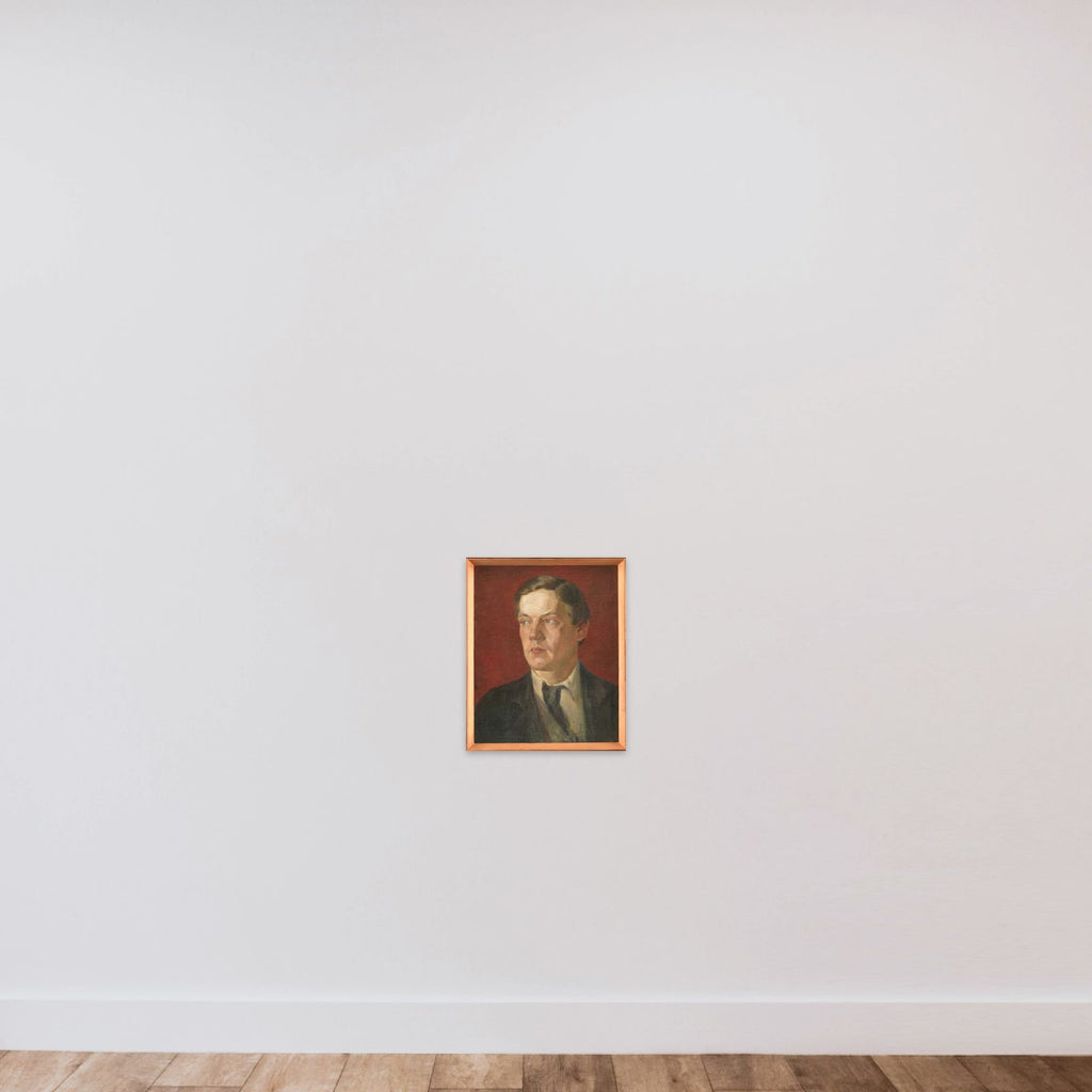 Portræt af den svenske maler Gustaf Wolmar unframed — shown to scale