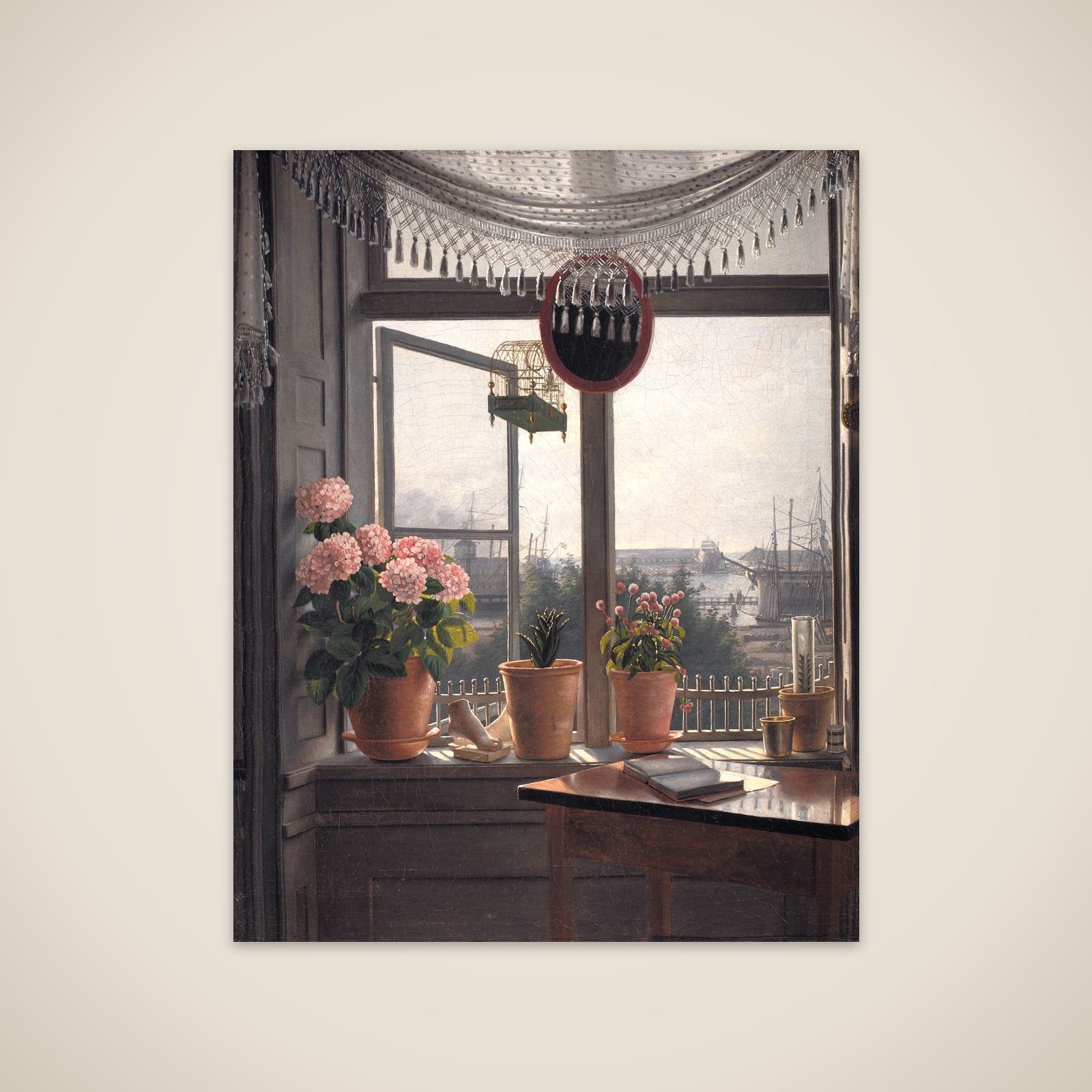 Udsigt fra kunstnerens vindue unframed print