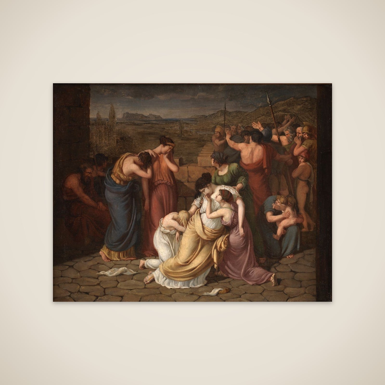 Andromache i afmagt ved synet af Hektors lig unframed print