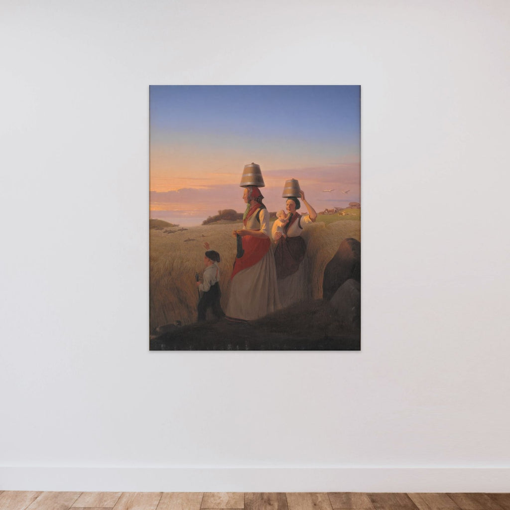 Landlig scene unframed — shown to scale