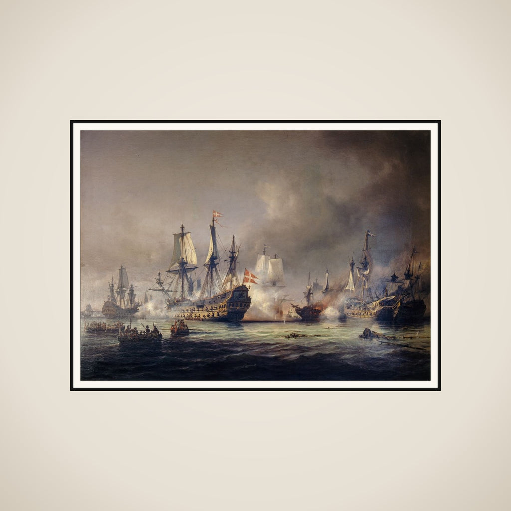 En episode af søslaget i Køge Bugt 1677 framed