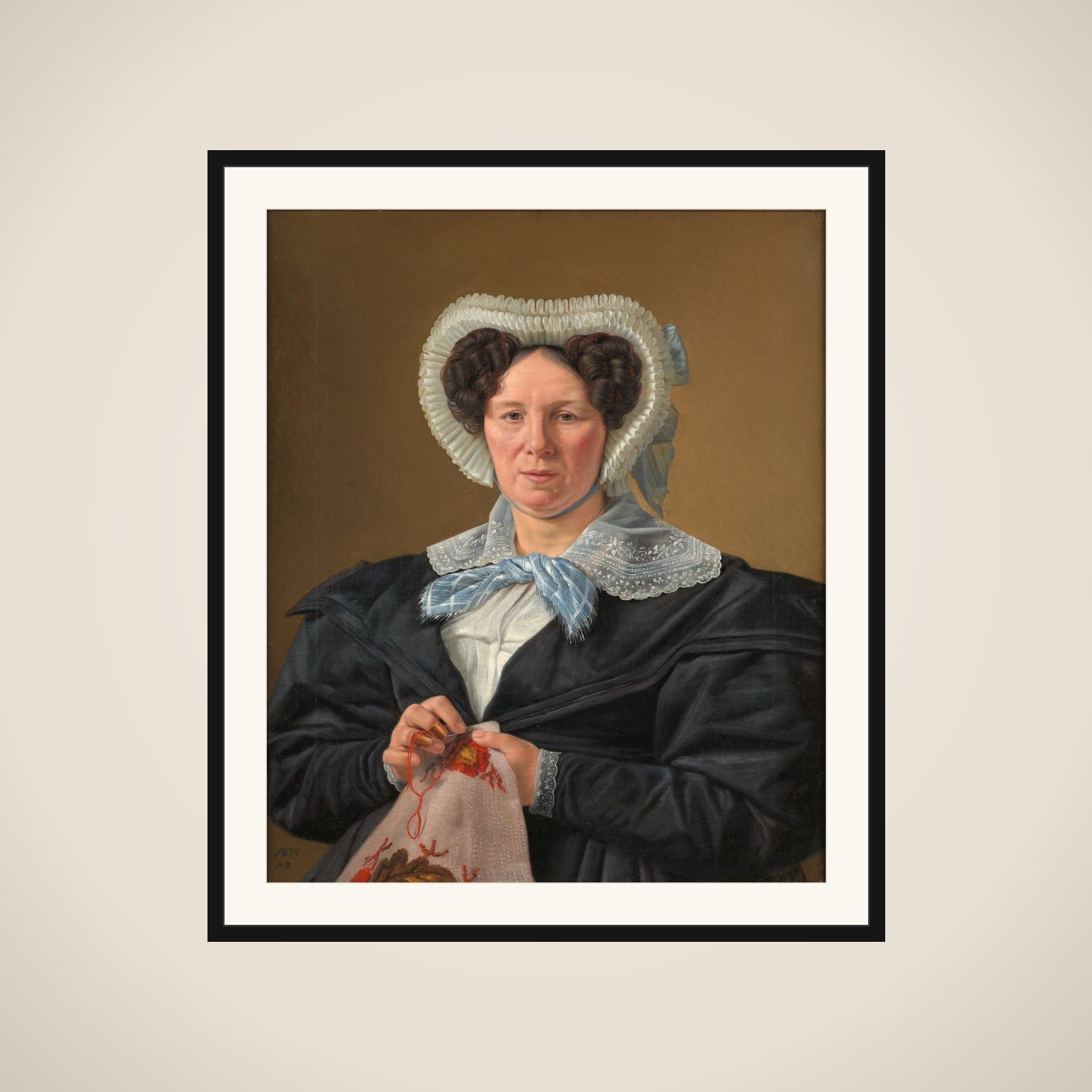 Kunstnerens moder, Frederikke Eleonore Cathrine Rørbye, f. Stockfleth (1773-1851) framed