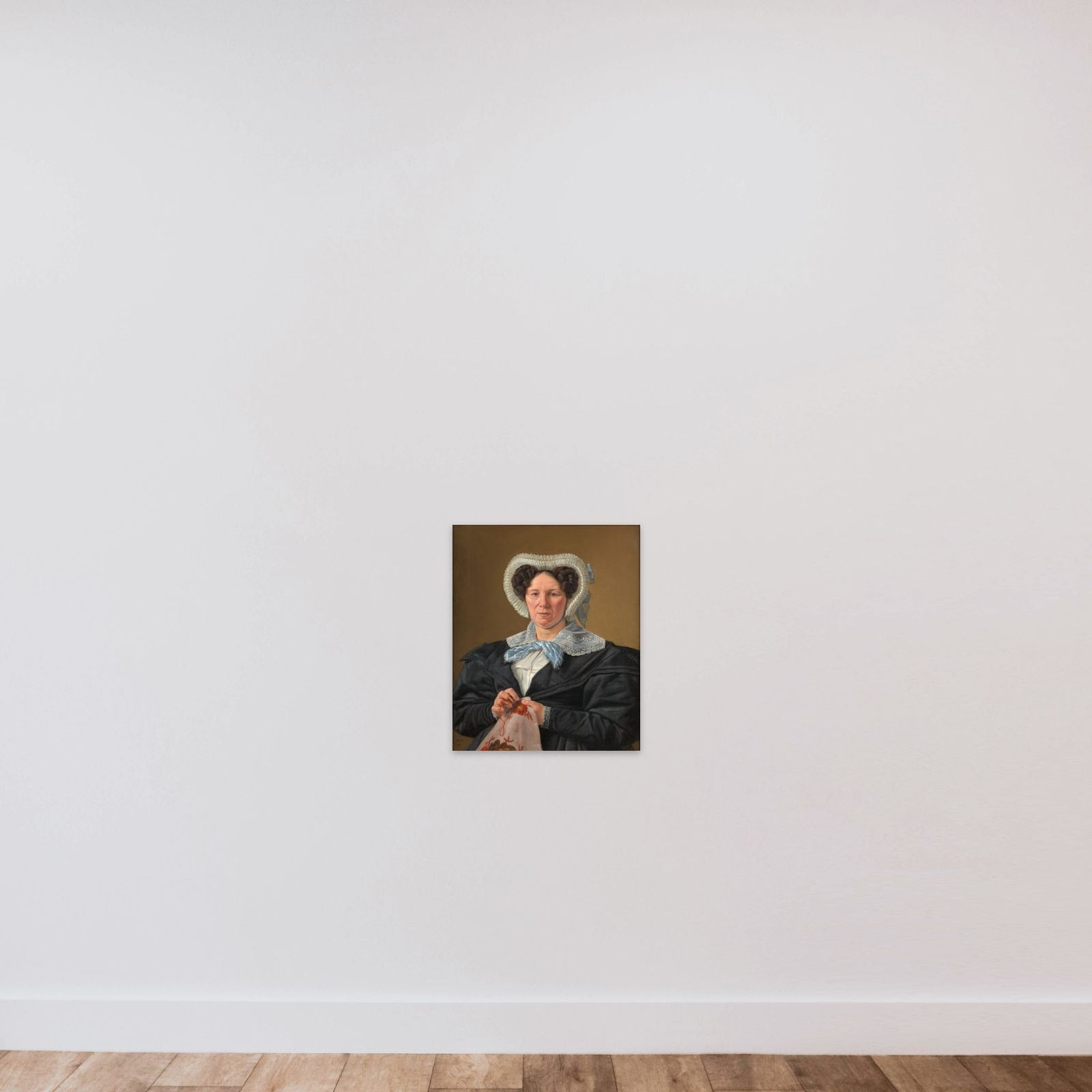 Kunstnerens moder, Frederikke Eleonore Cathrine Rørbye, f. Stockfleth (1773-1851) unframed — shown to scale