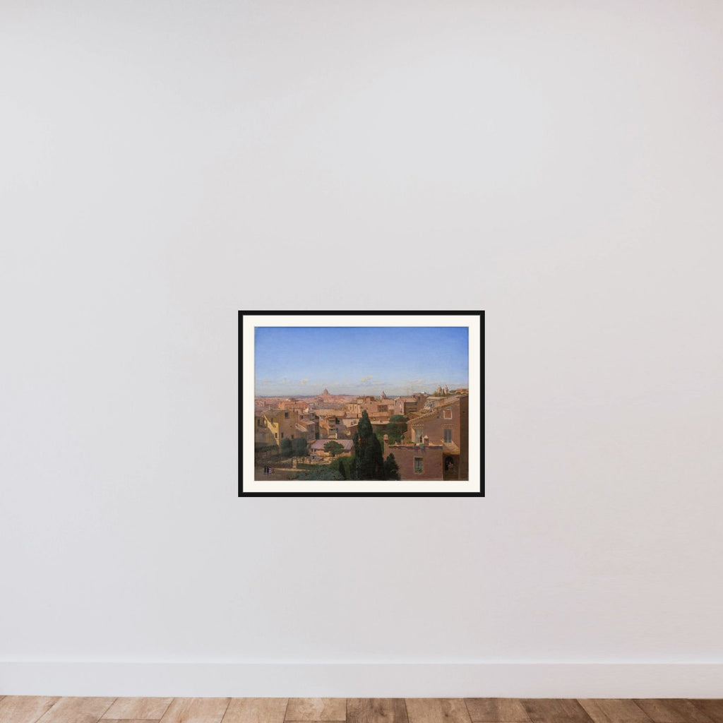 Et prospekt af Rom set fra kunstnerens bolig framed — shown to scale