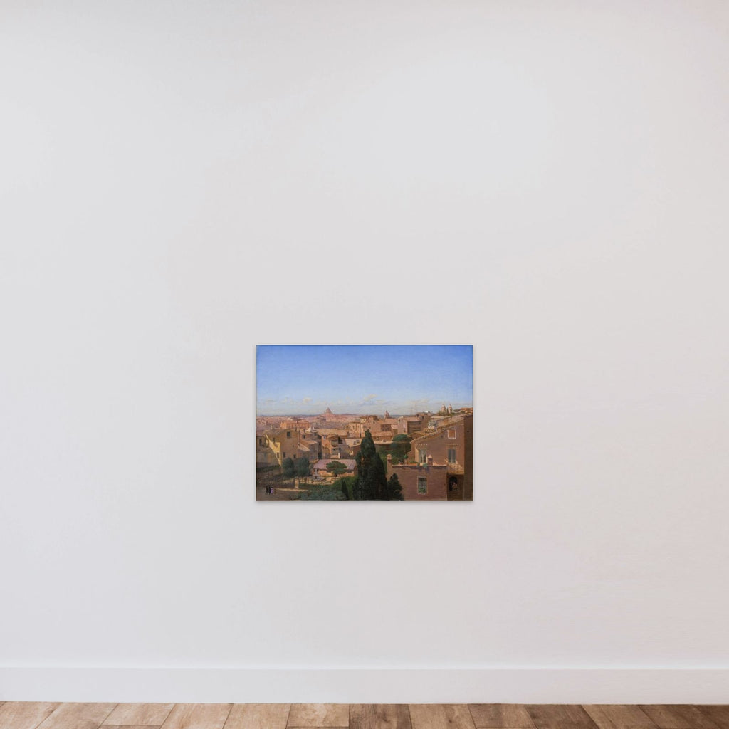 Et prospekt af Rom set fra kunstnerens bolig unframed — shown to scale