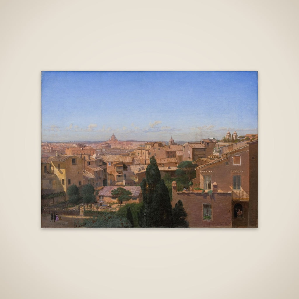 Et prospekt af Rom set fra kunstnerens bolig unframed print
