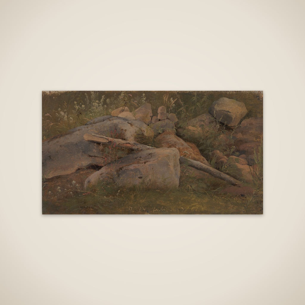Studie af en bunke sten unframed print