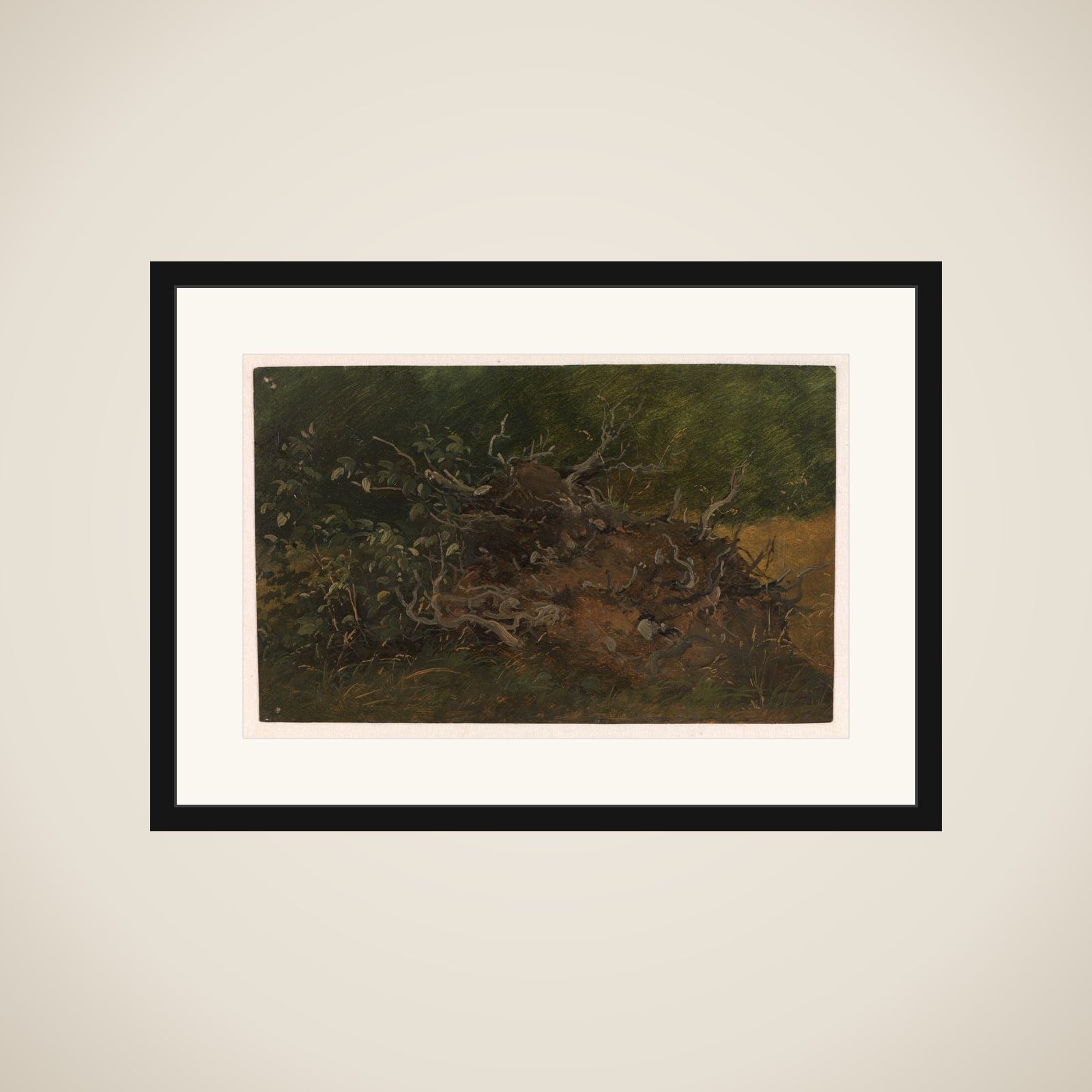 Studie af et stød framed