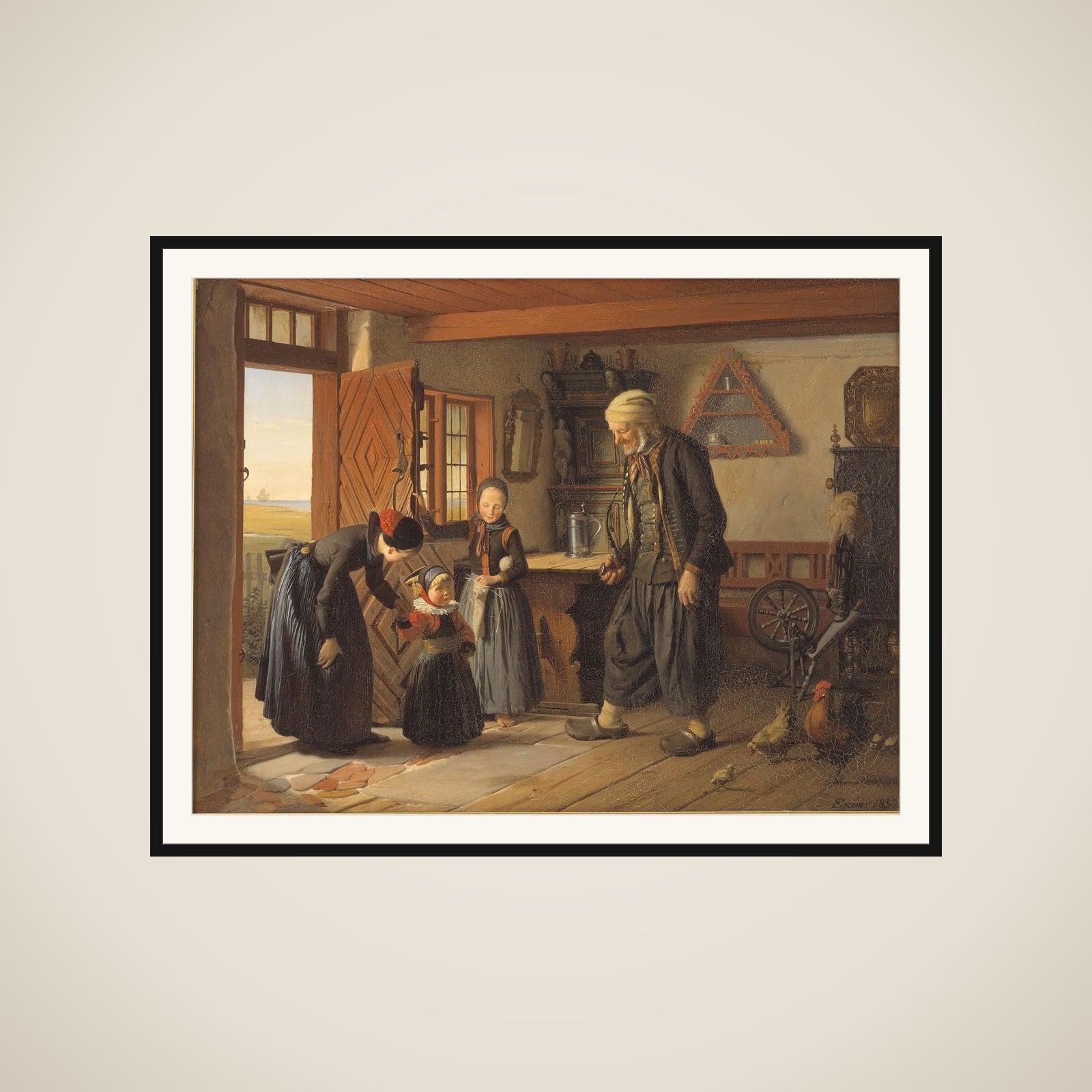 Besøget hos bedstefader framed