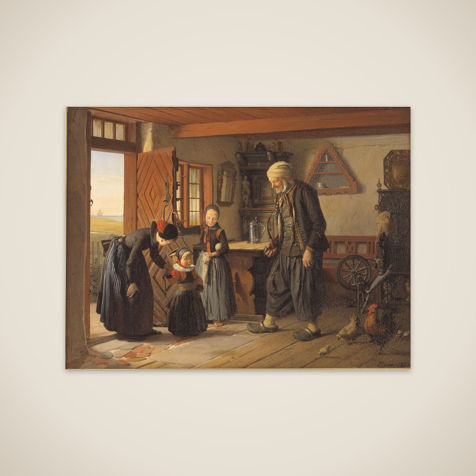 Besøget hos bedstefader unframed print