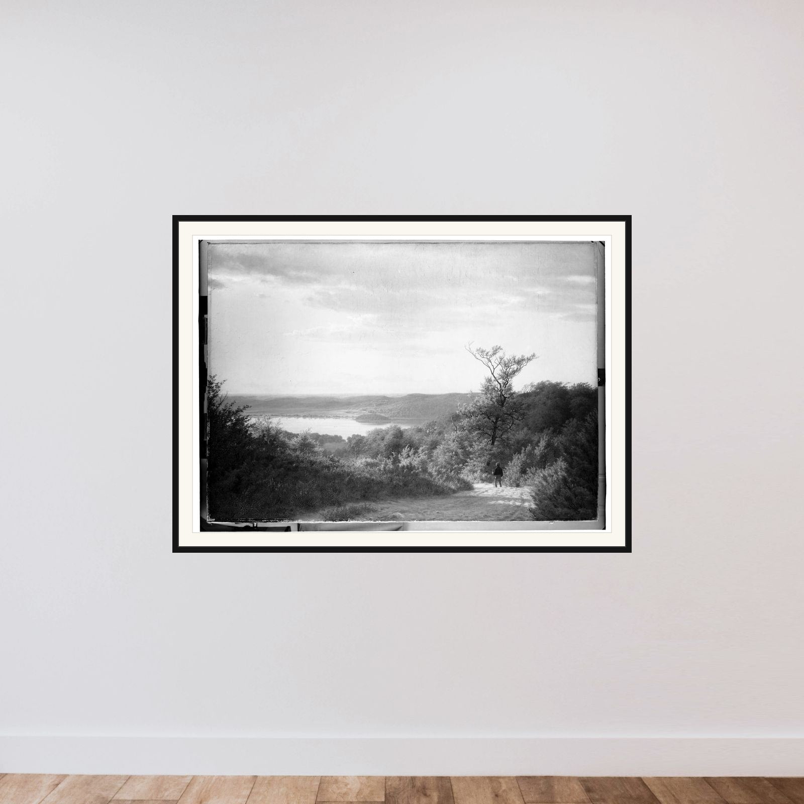 Eftermiddag ved Himmelbjerget framed — shown to scale