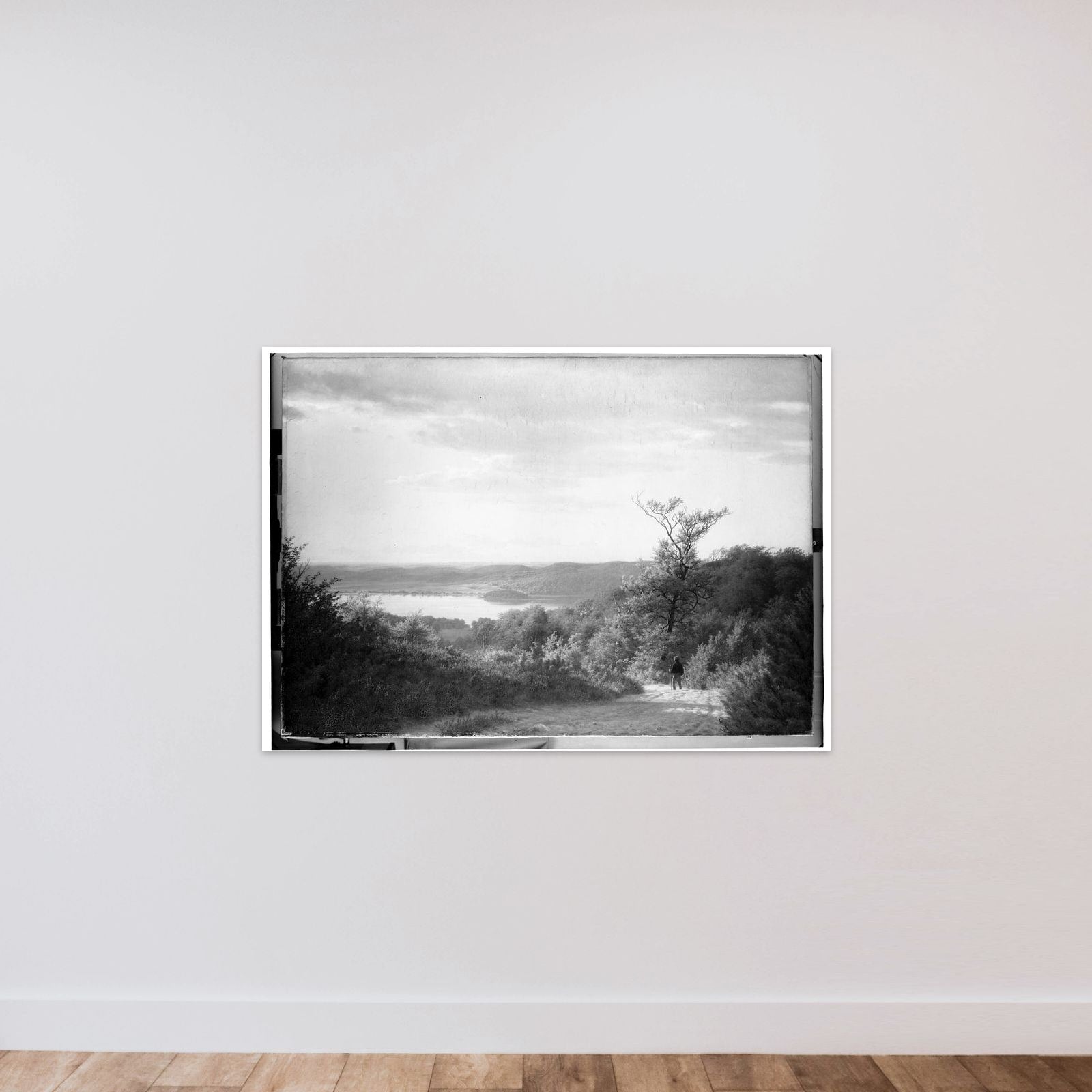 Eftermiddag ved Himmelbjerget unframed — shown to scale