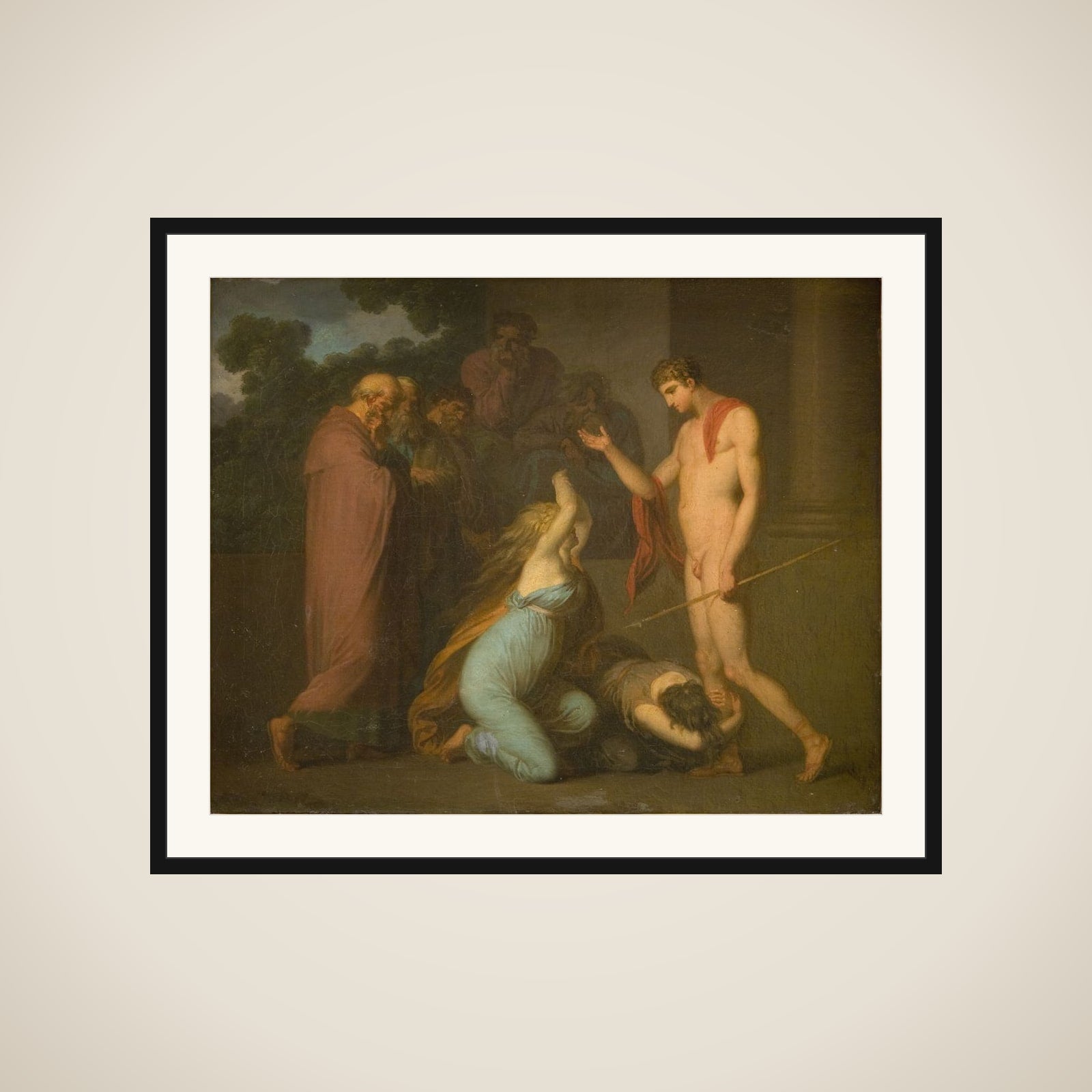 Theseus bønfaldes af Ismene og Antigone framed