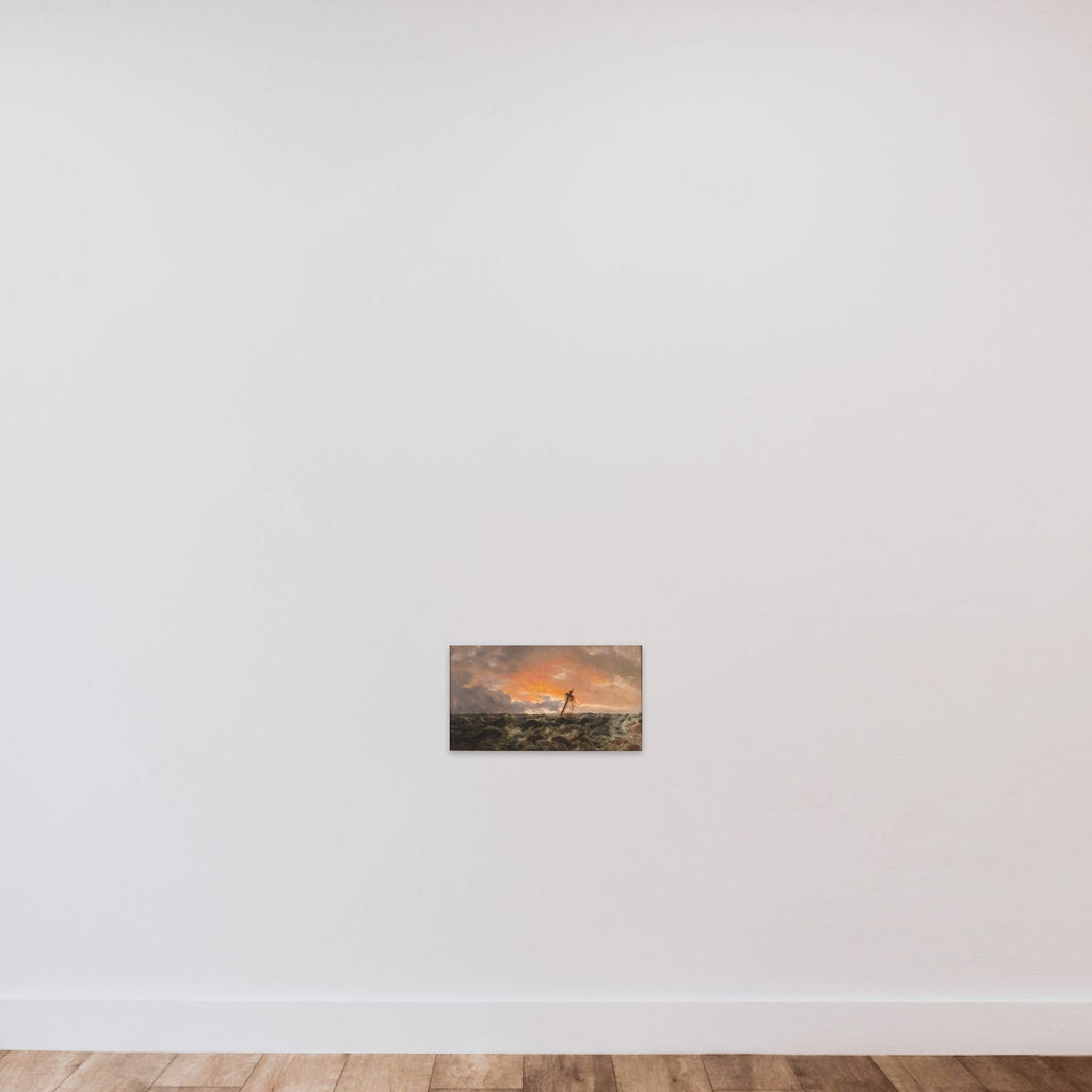 Søstykke med et vrag unframed — shown to scale