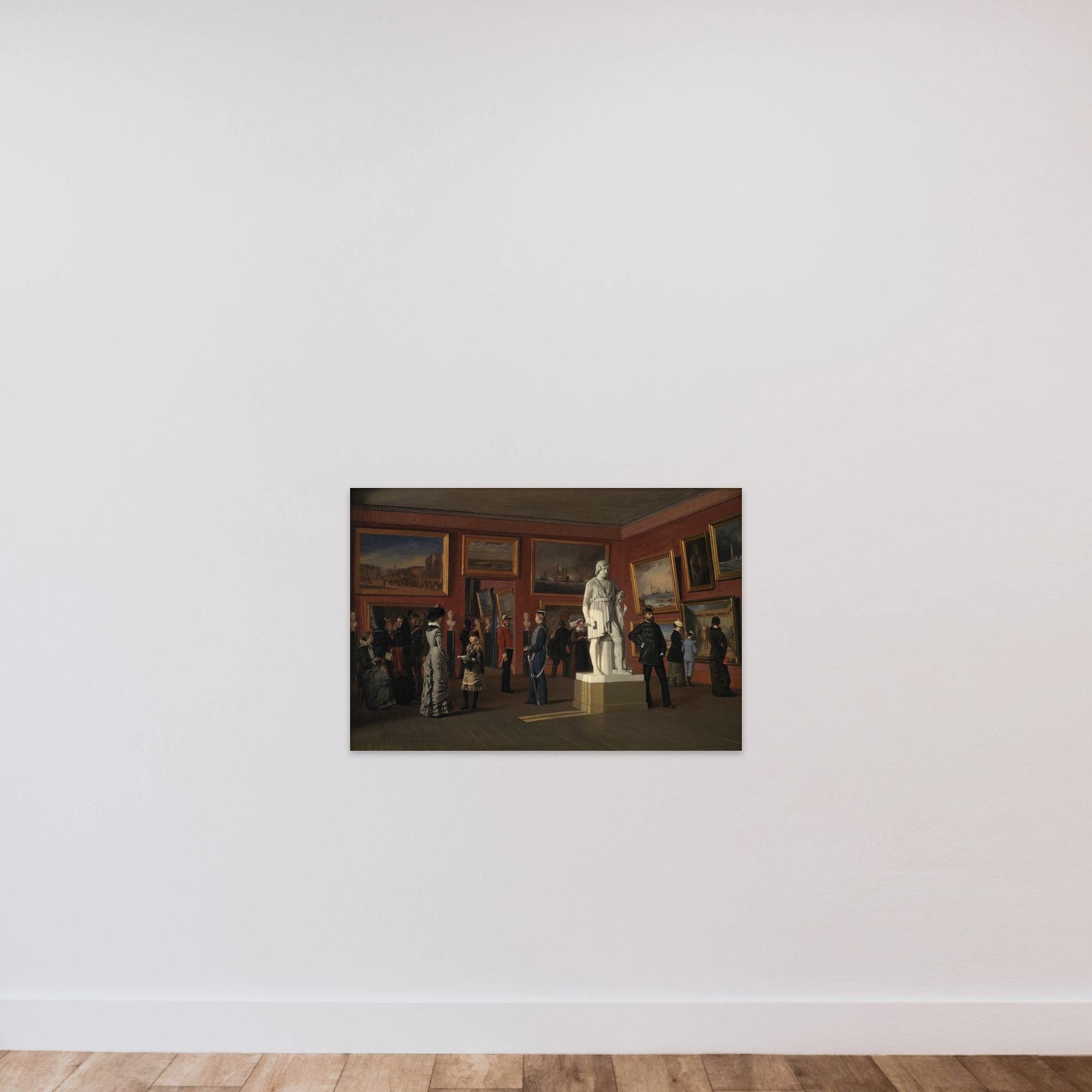 Fra Den Kongelige Malerisamling på Christiansborg Slot unframed — shown to scale