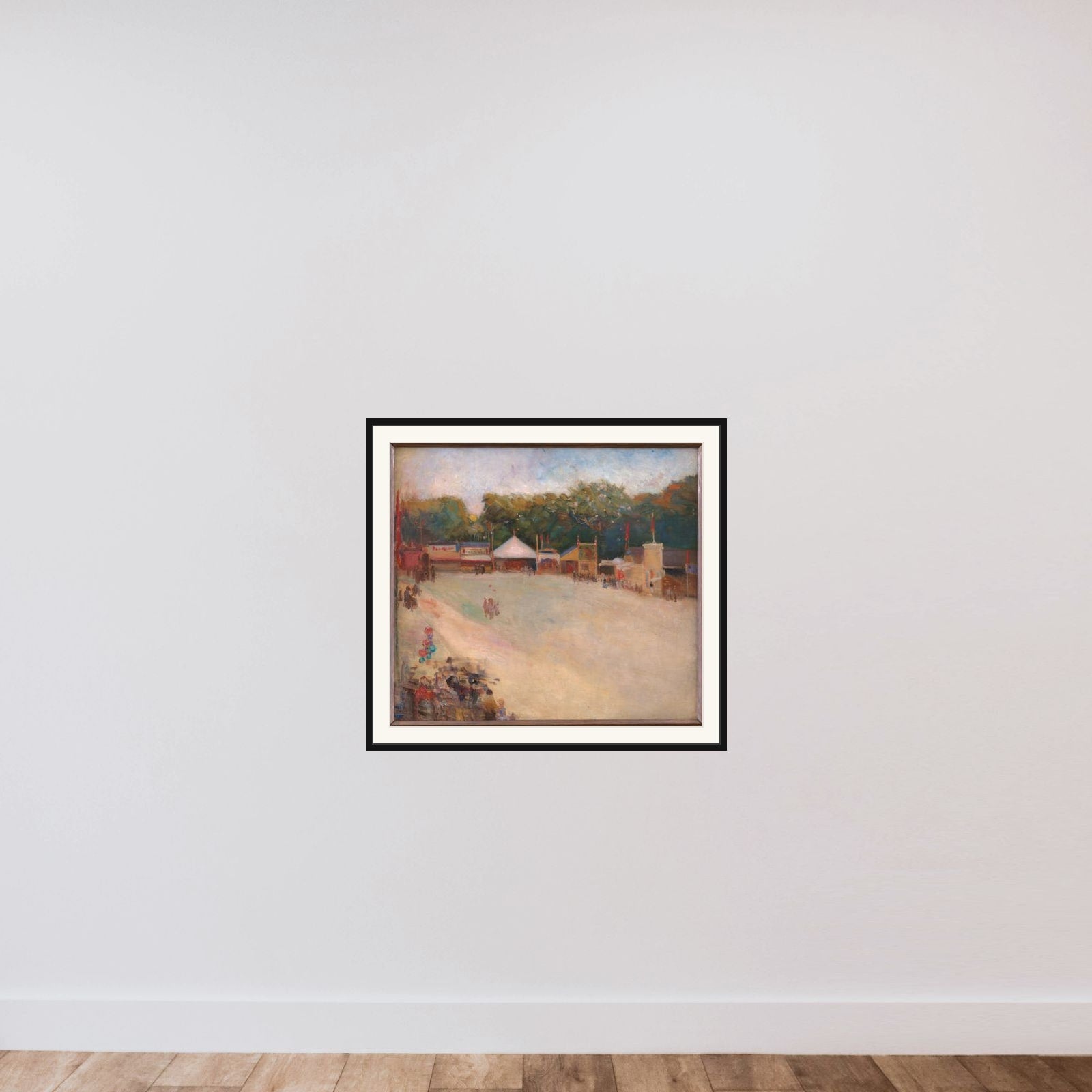 Sommeraften på Dyrehavsbakkens store plads framed — shown to scale