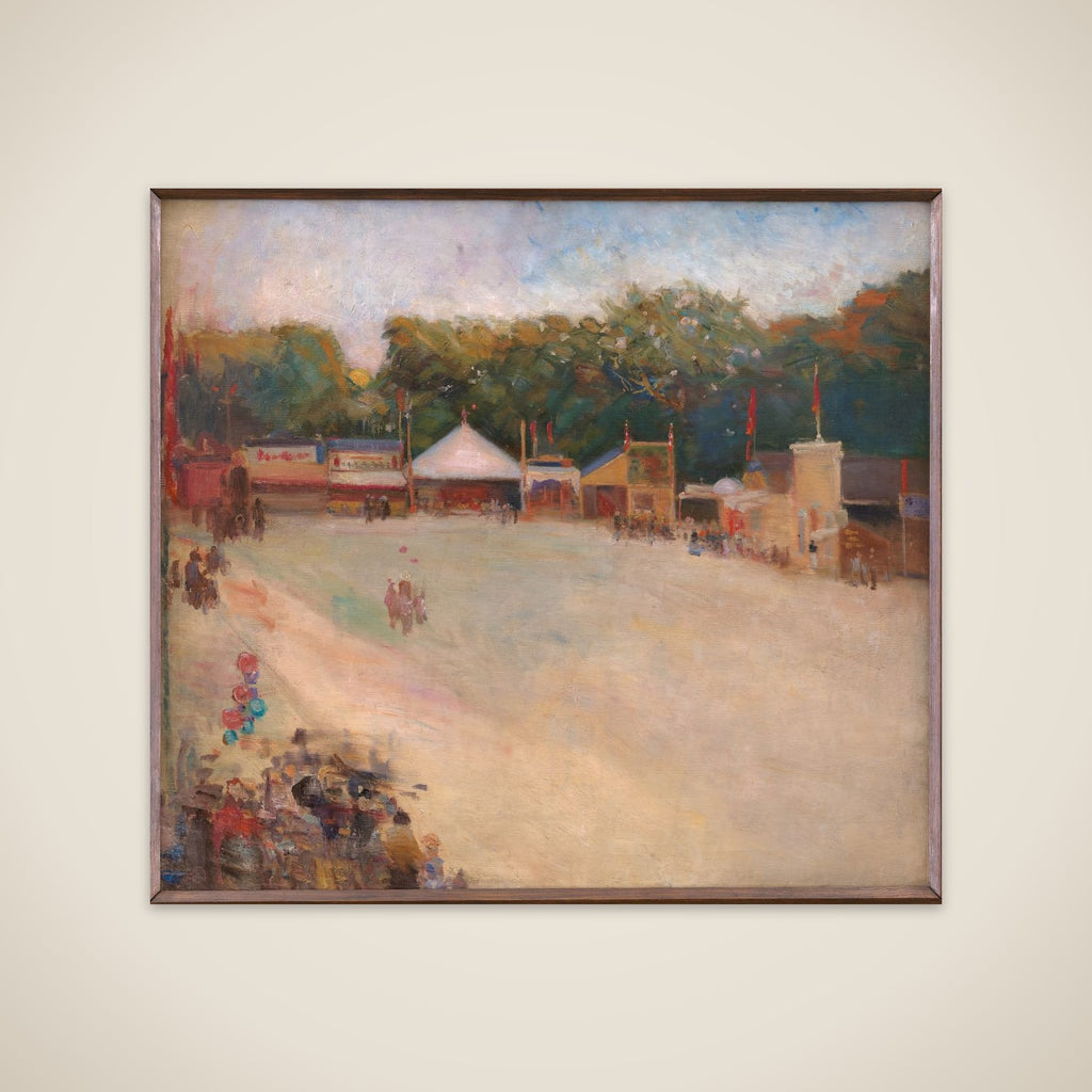 Sommeraften på Dyrehavsbakkens store plads unframed print