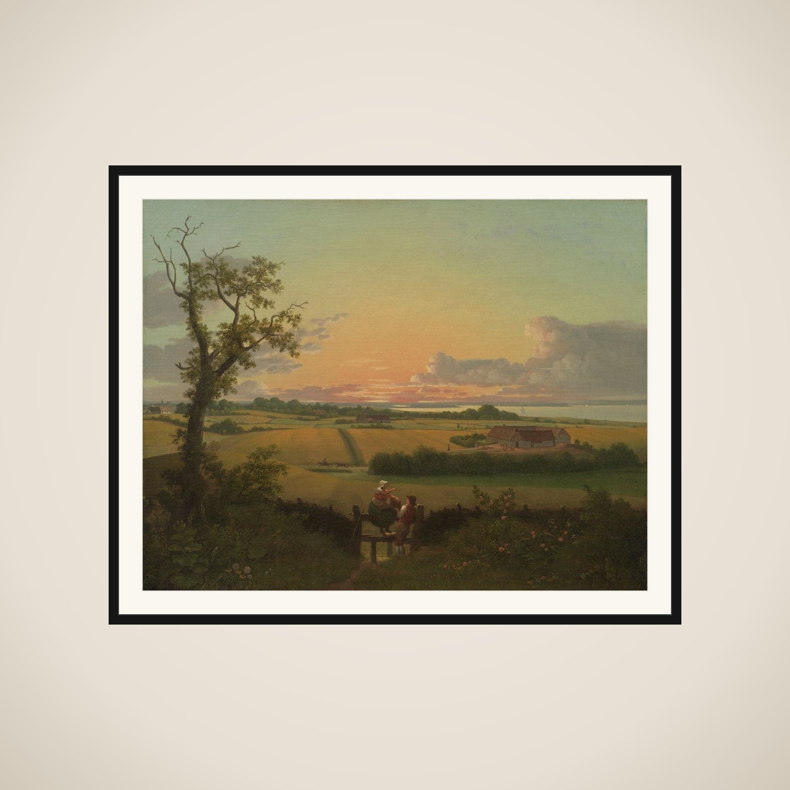 Landskab med stente, Møn framed