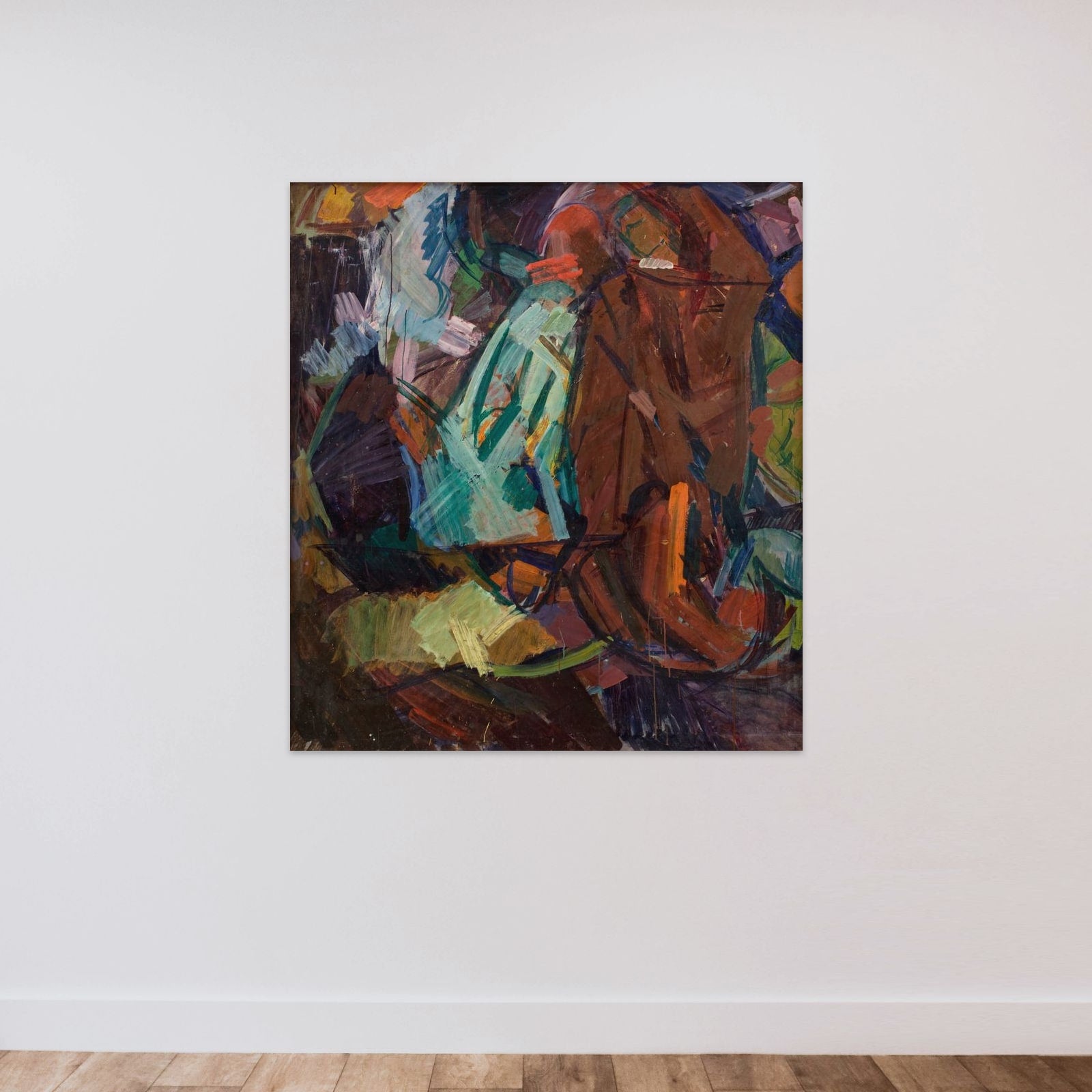 Skitse efter Delacroix´s "Dante og Vergil" unframed — shown to scale