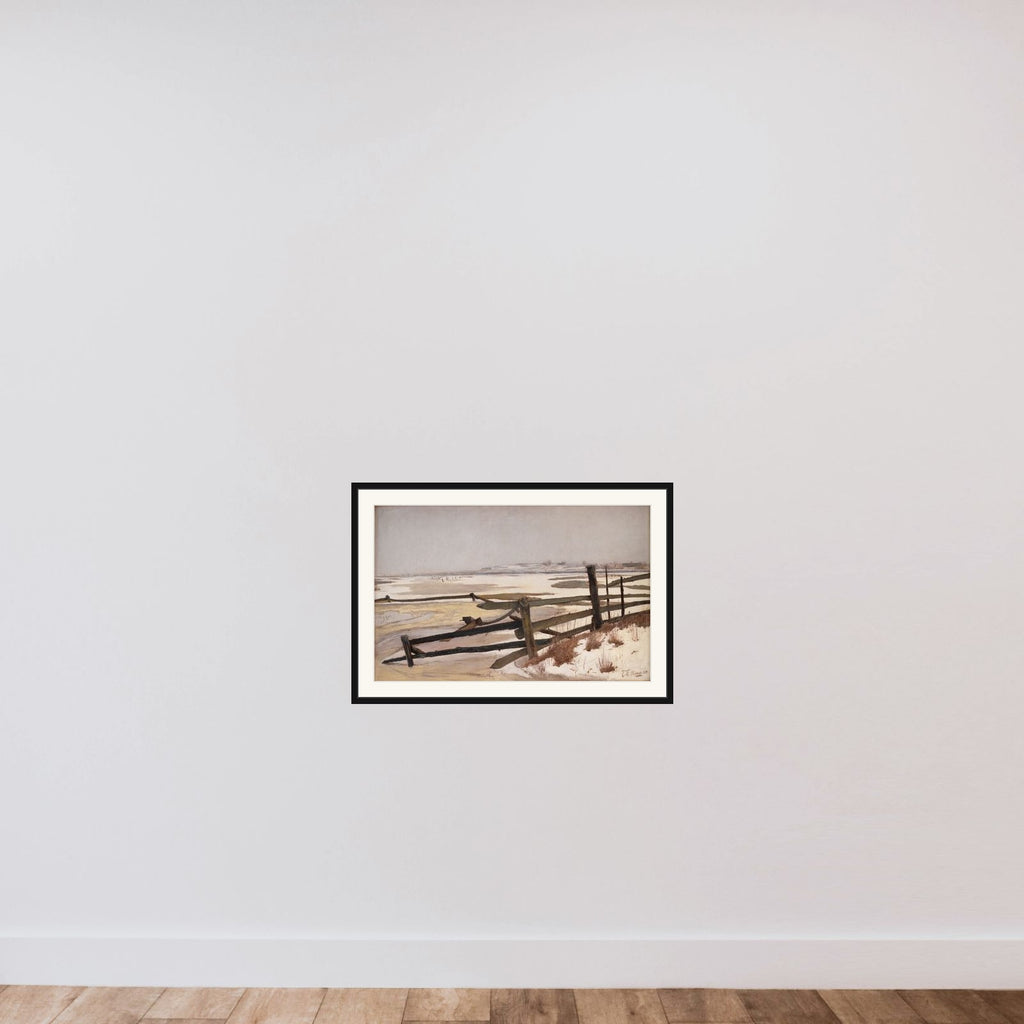 Tøbrud framed — shown to scale