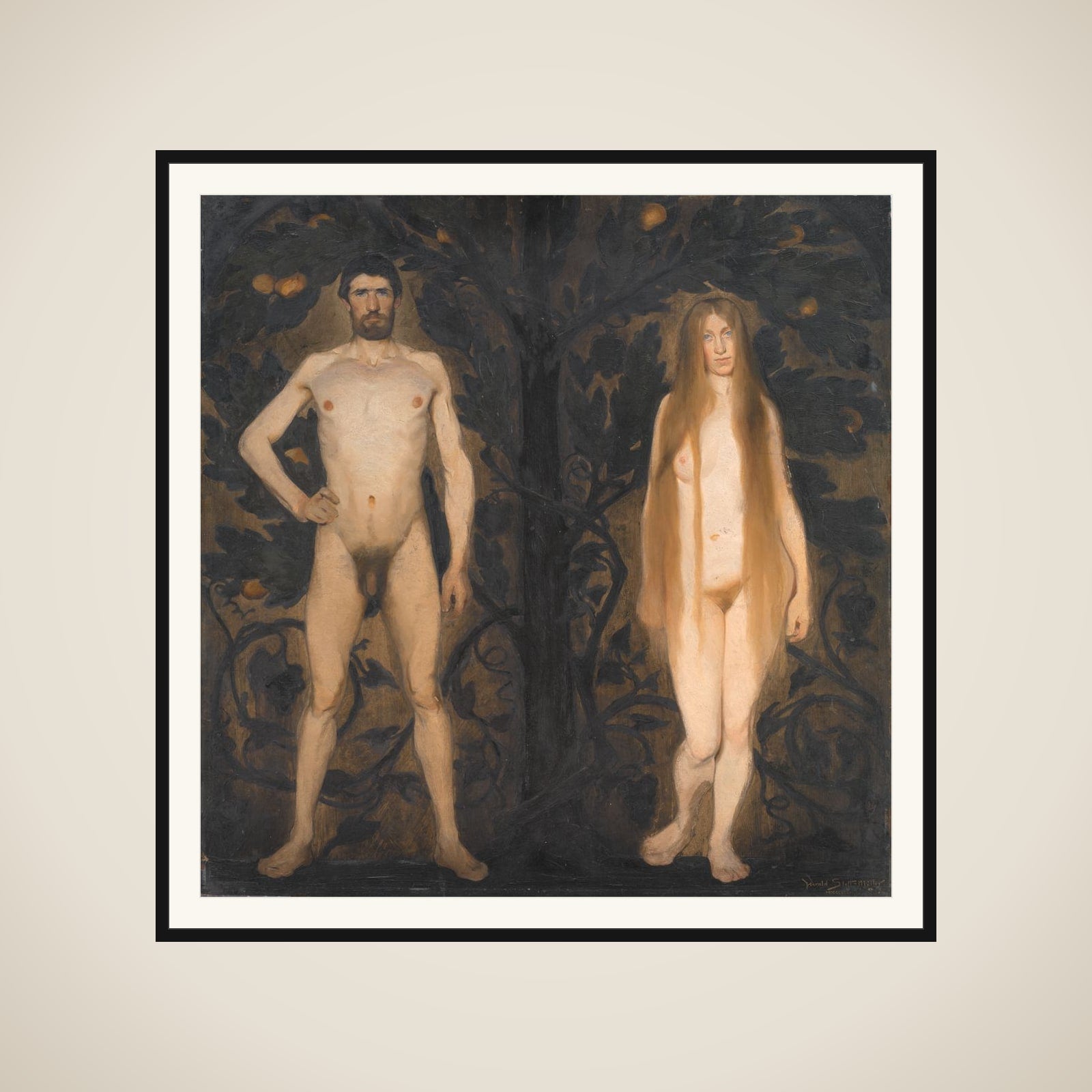 Adam og Eva framed