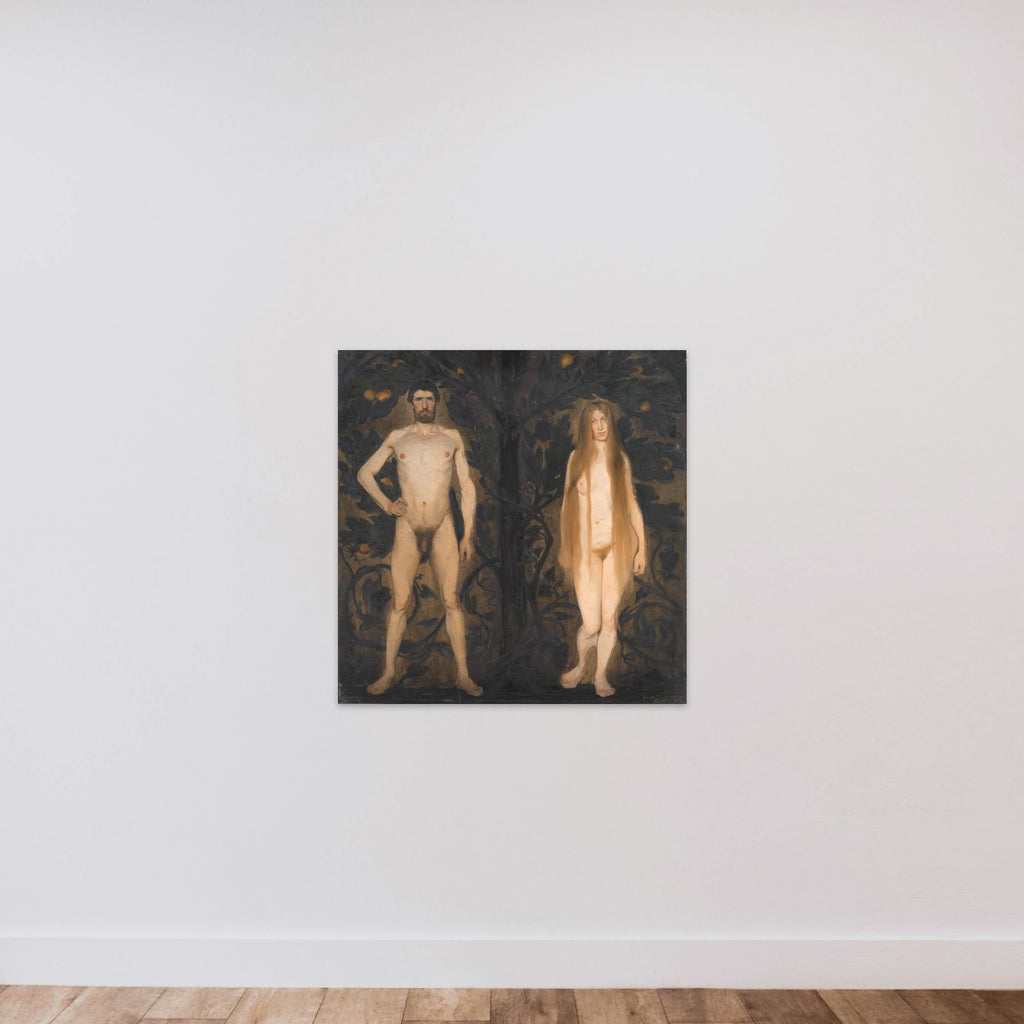 Adam og Eva unframed — shown to scale