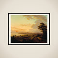 Sjællandsk landskab, aften framed