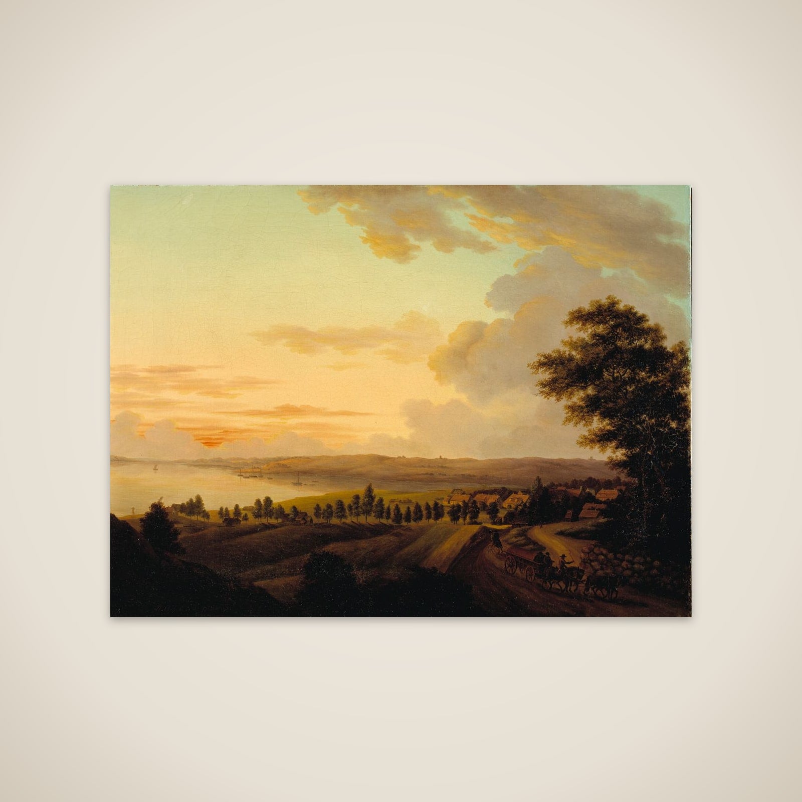 Sjællandsk landskab, aften unframed print
