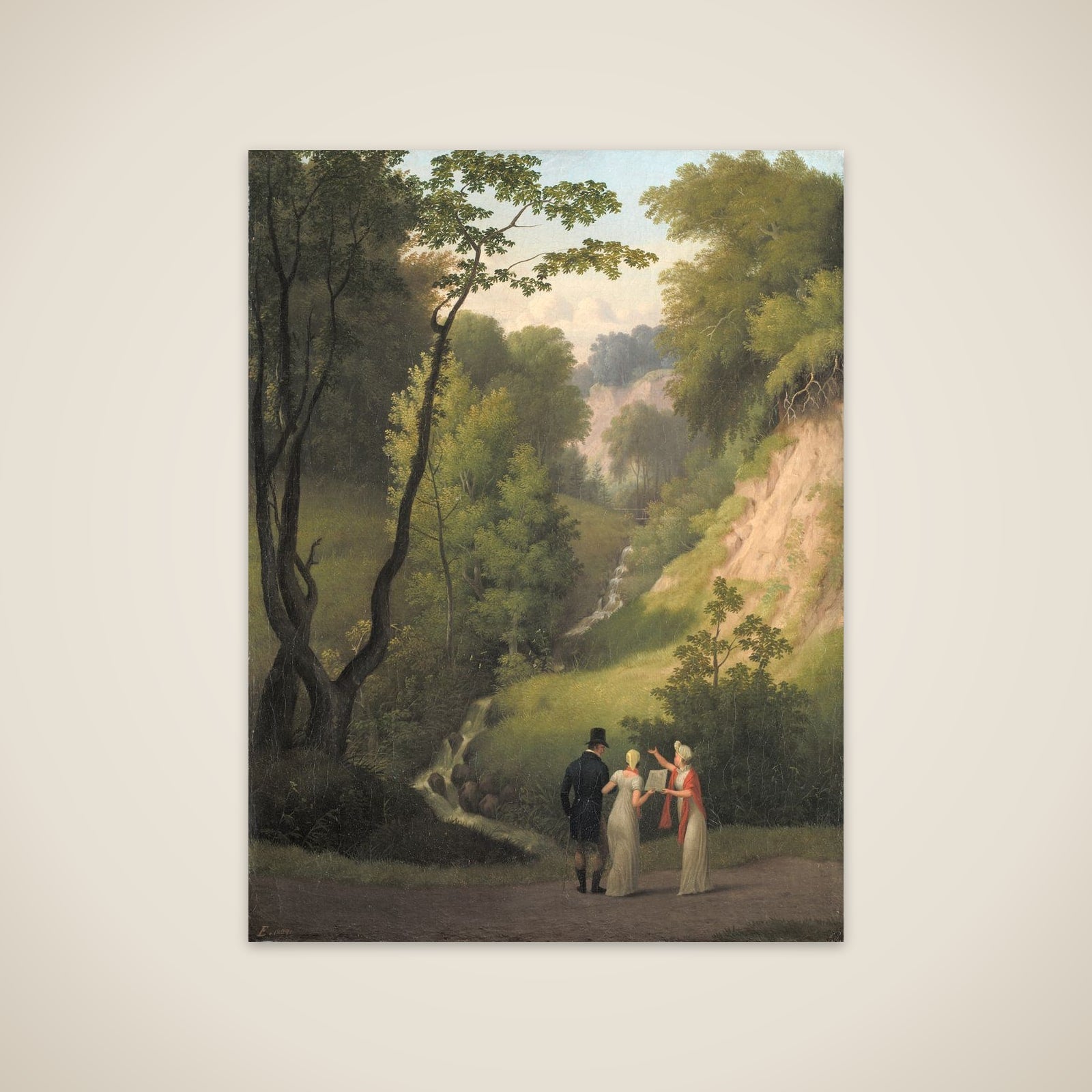 Djævlekløften i Liselunds have på Møn unframed print