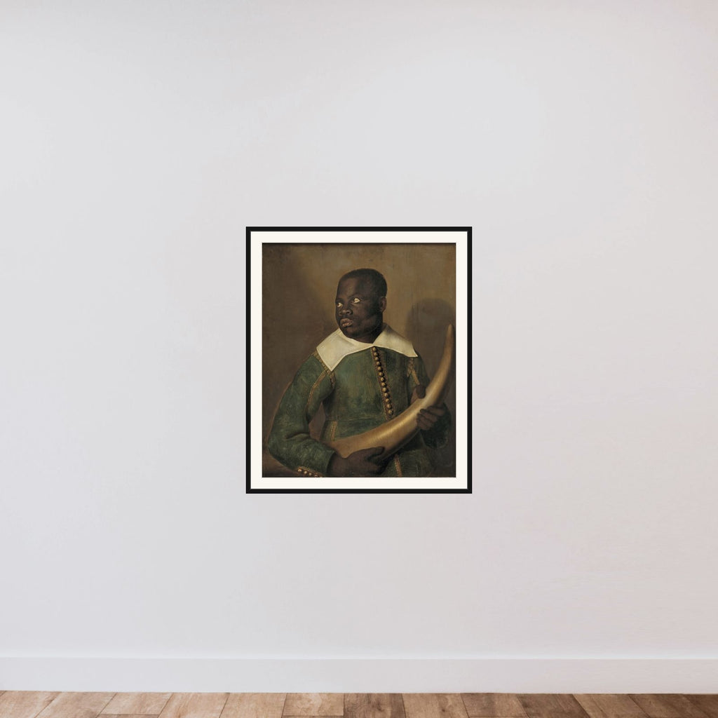 Pedro Sunda framed — shown to scale