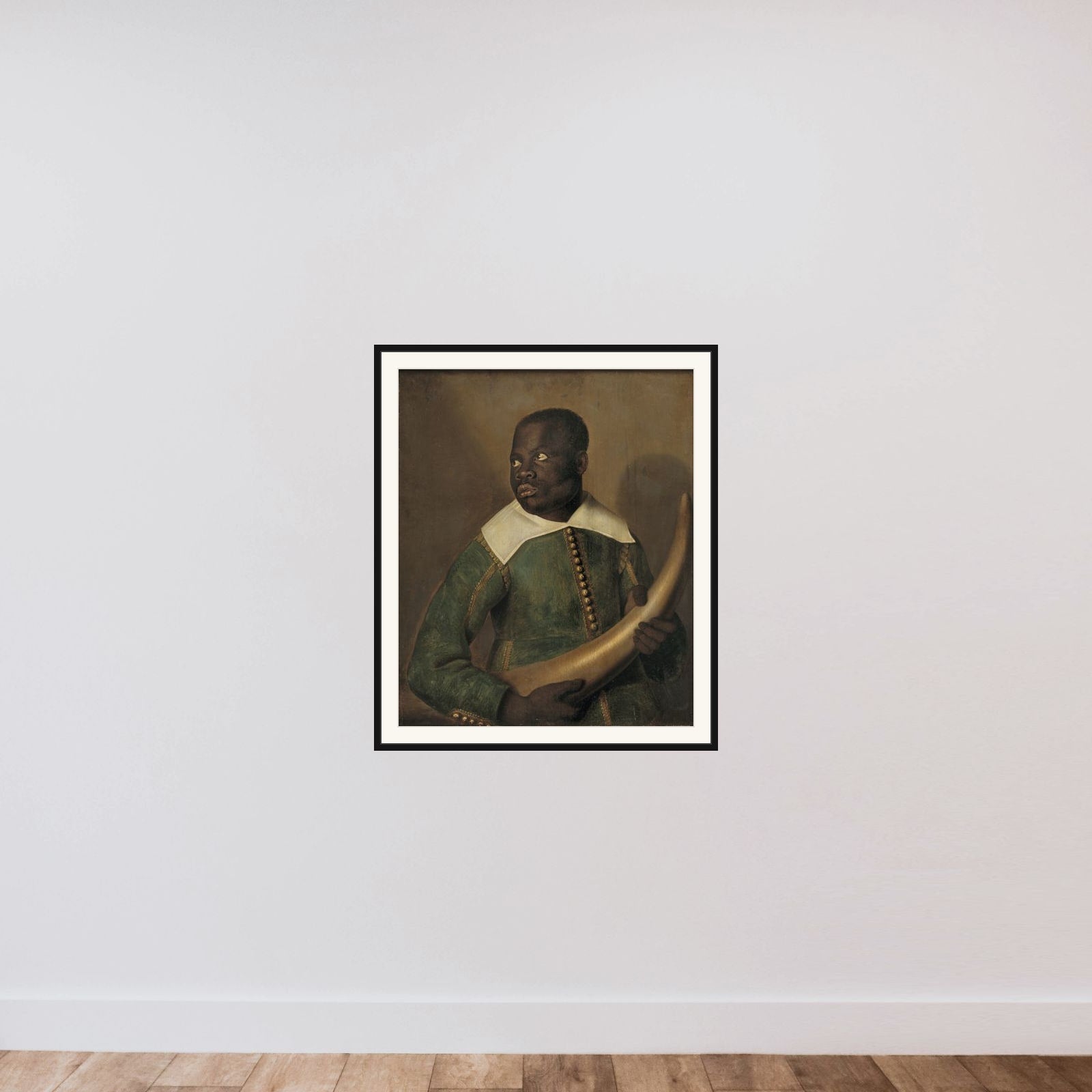 Pedro Sunda framed — shown to scale