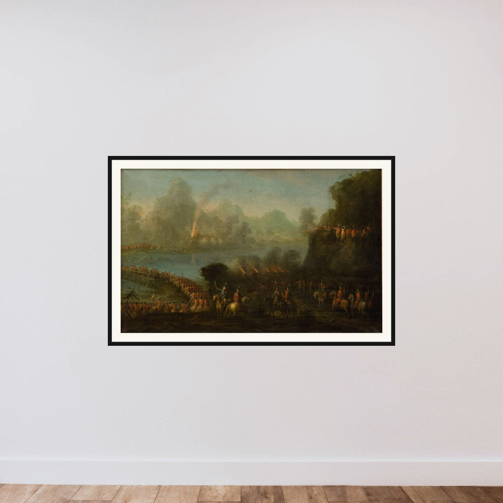 Affæren ved Quistrumbro framed — shown to scale