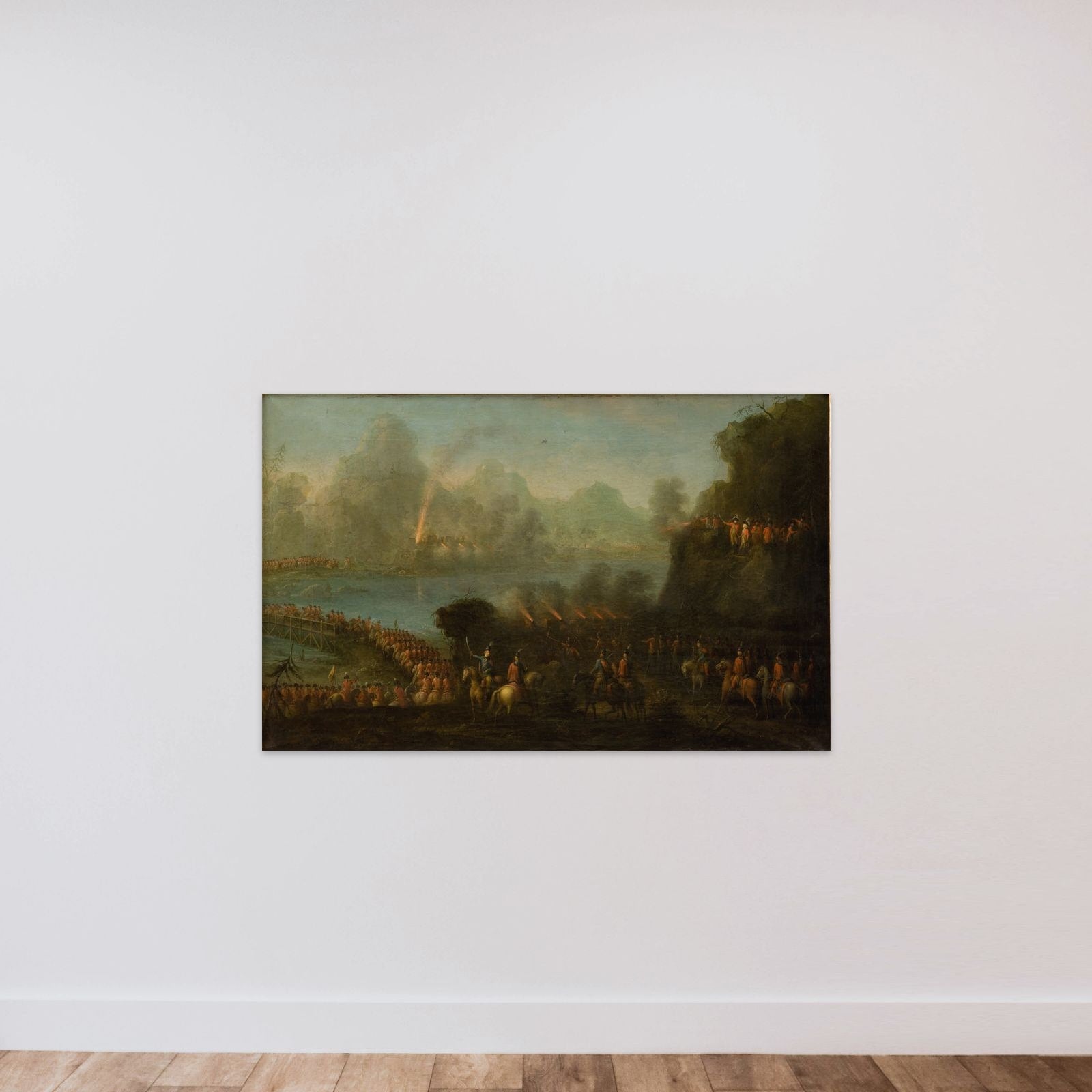 Affæren ved Quistrumbro unframed — shown to scale