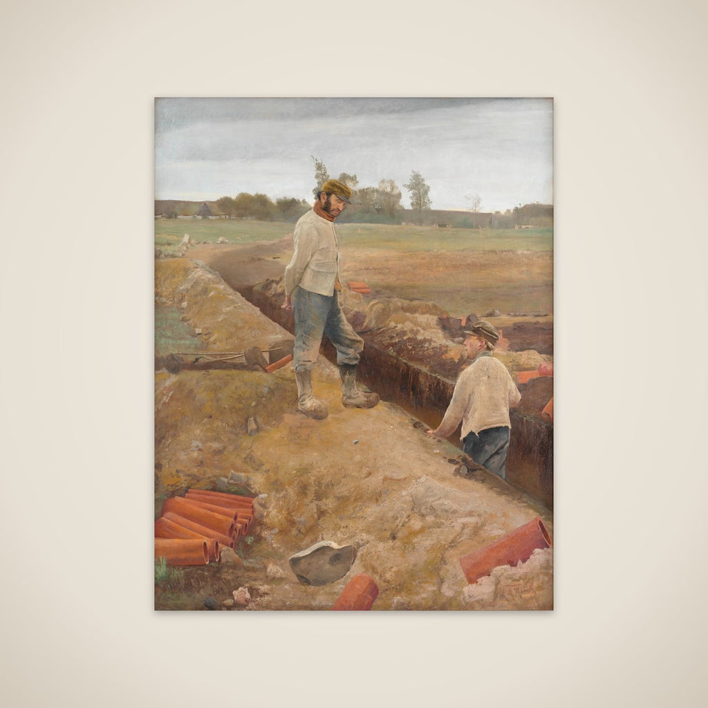 Drænrørsgravere unframed print