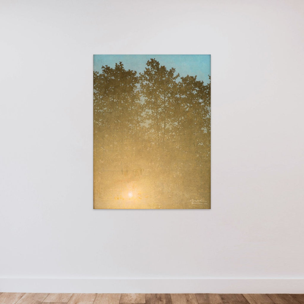 Solnedgang. Fontainebleau unframed — shown to scale